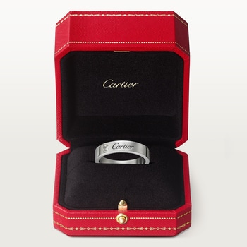 C de Cartier wedding ring, 4 mm width, 1 diamond C de Cartier wedding ring, 4 mm width, 1 diamond