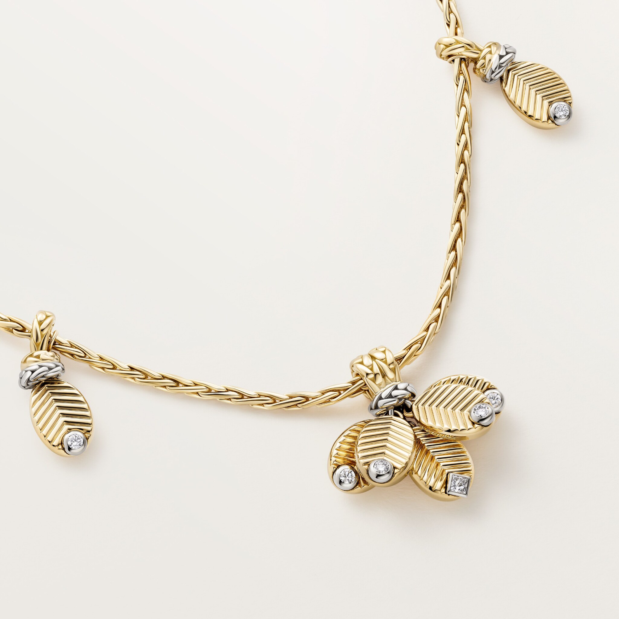 Grain de Caf&eacute; long necklace, diamonds, image 5