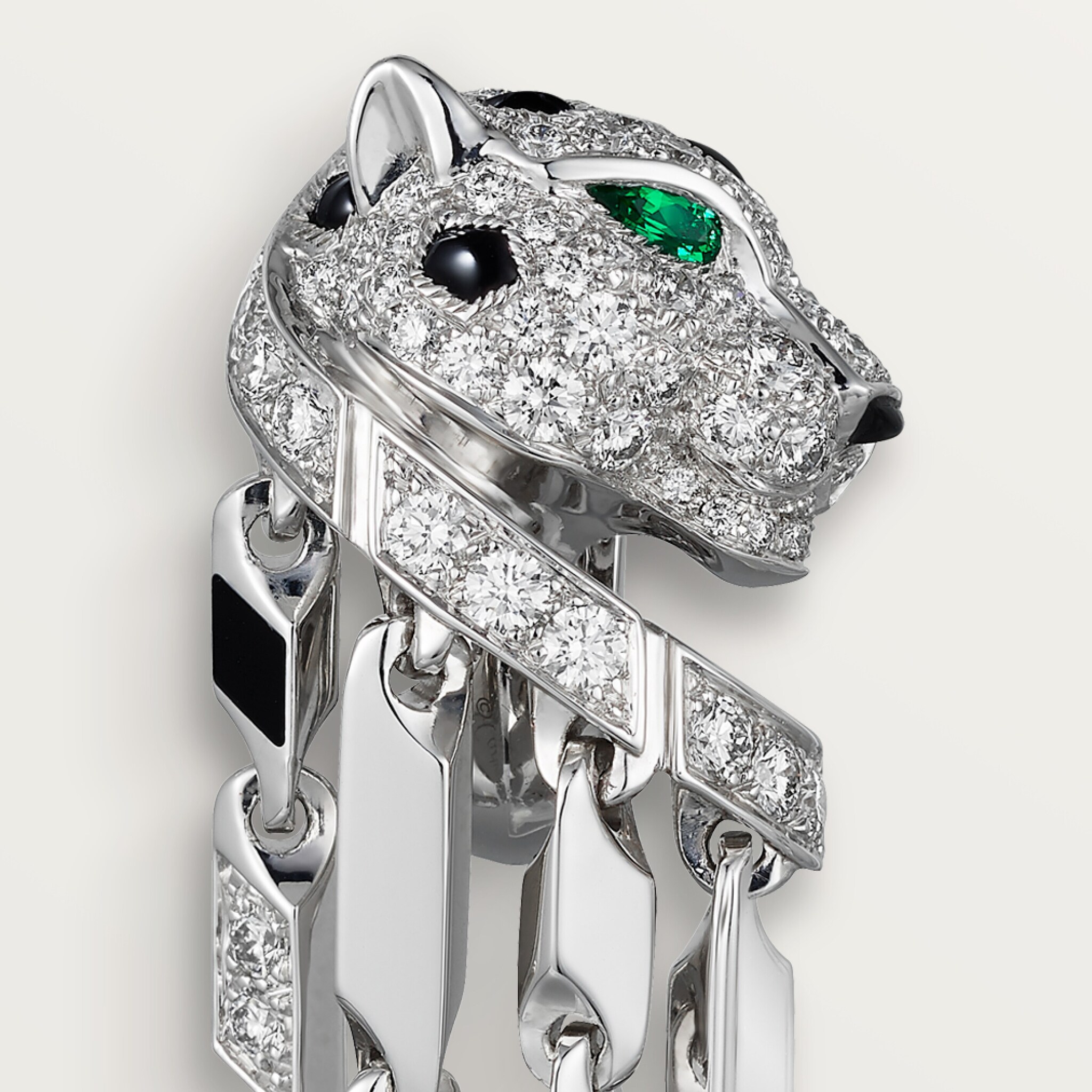 Panth&egrave;re de Cartier earrings, small model, paved