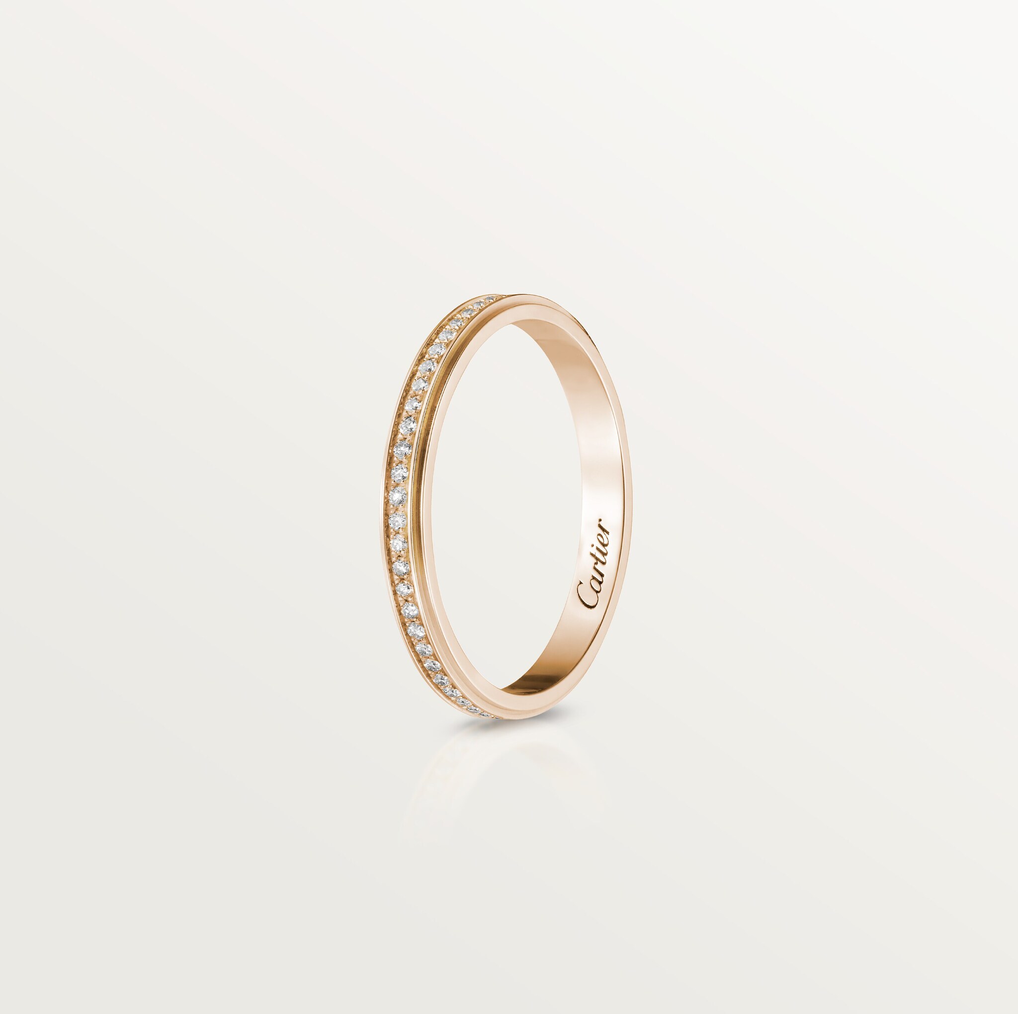 Cartier d'Amour wedding ring, 2.3 mm width, paved