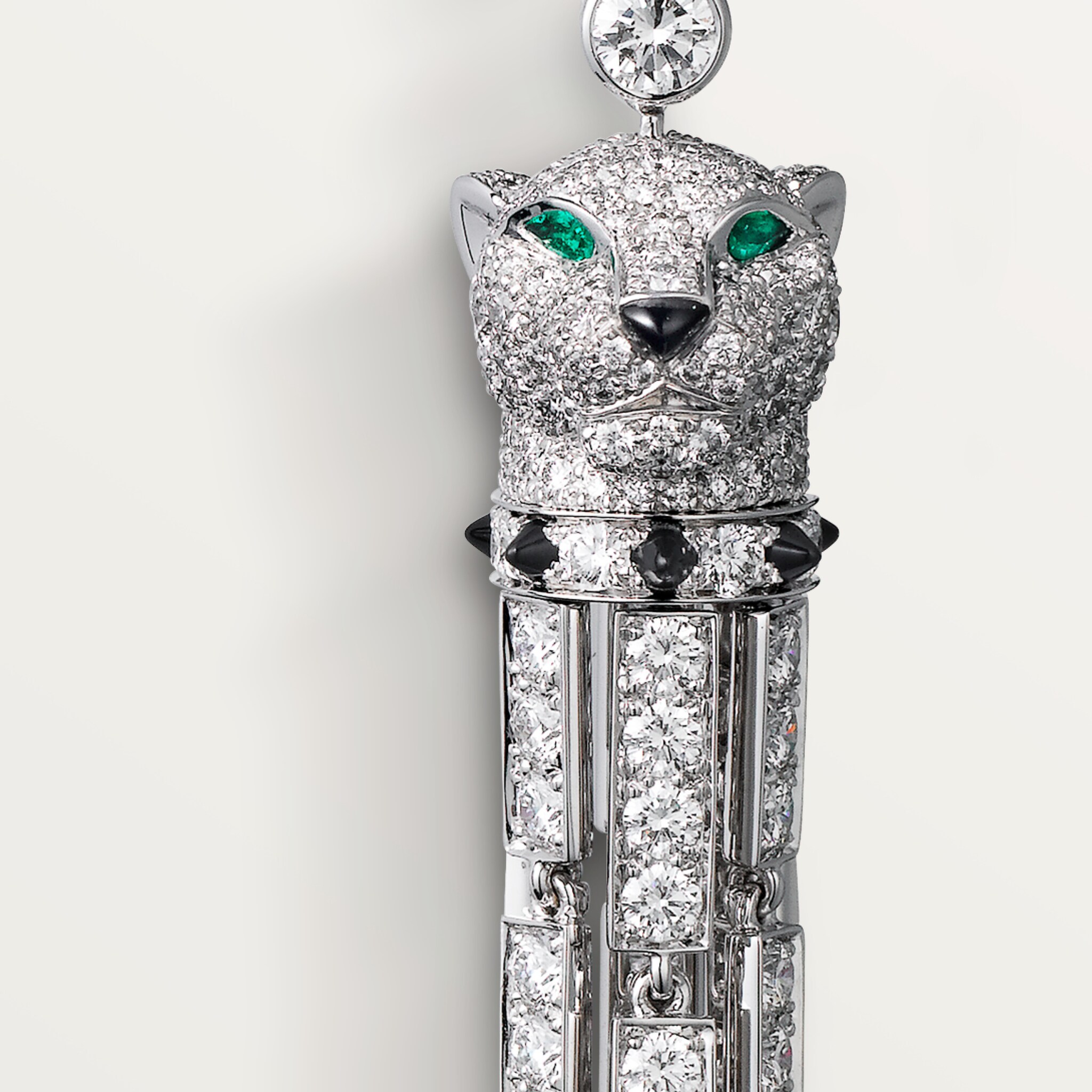 Panth&egrave;re de Cartier earrings, ruby, large model, paved