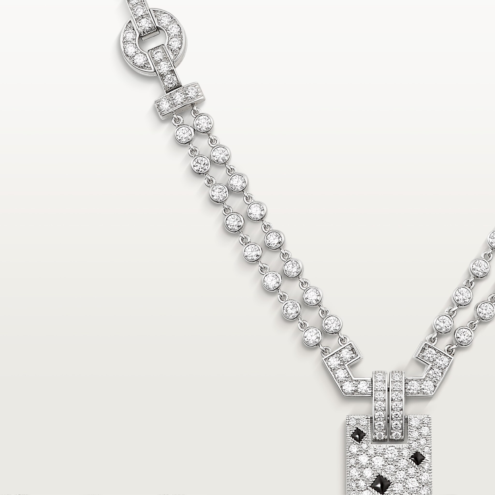 Panth&egrave;re de Cartier necklace, emerald, paved 