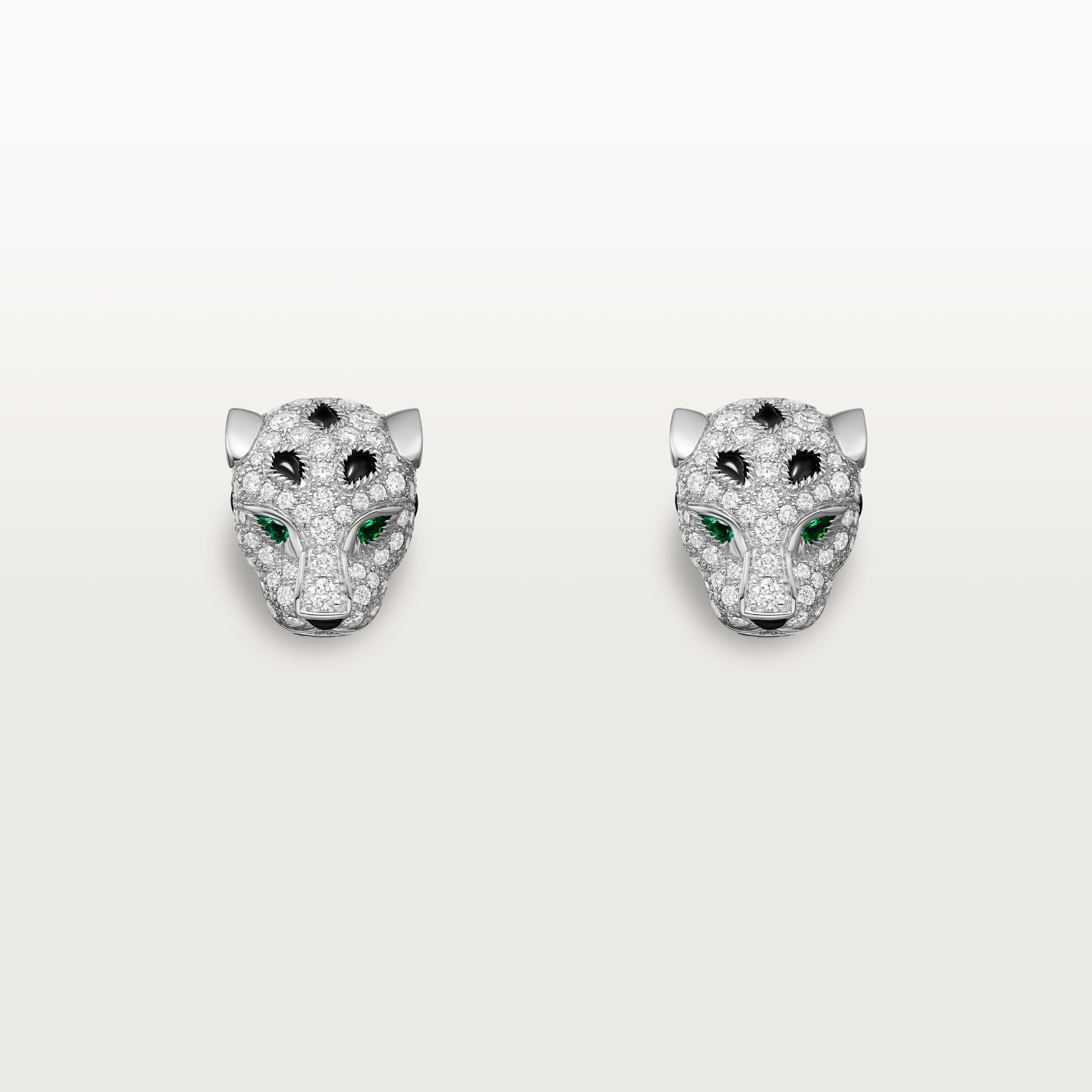 Panth&egrave;re de Cartier stud earrings, paved