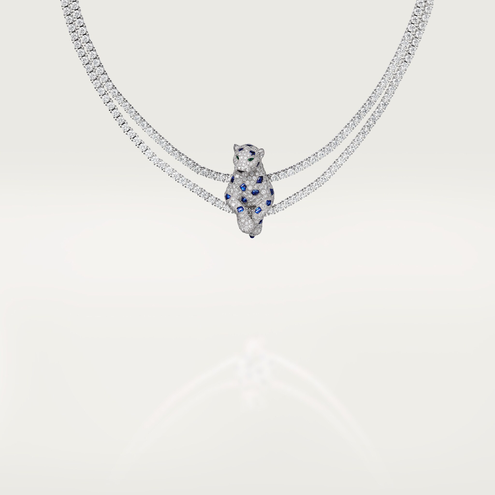 Panth&egrave;re de Cartier necklace, sapphire, multi-wear, paved , image 7