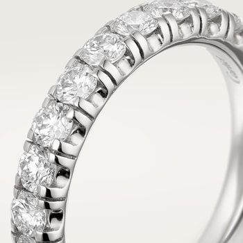 Etincelle de Cartier wedding band, 3.5 mm width, semi-paved Etincelle de Cartier wedding band, 3.5 mm width, semi-paved