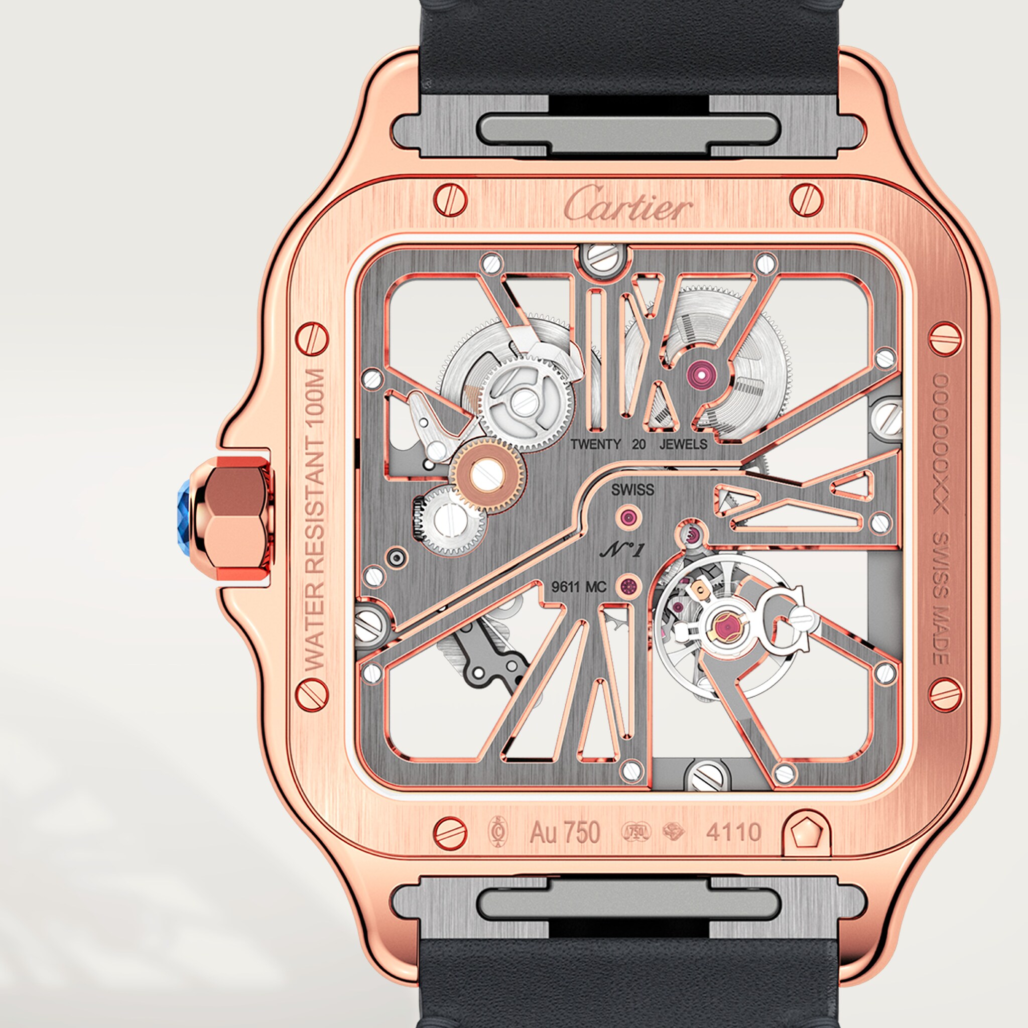 Santos de Cartier skeleton watch