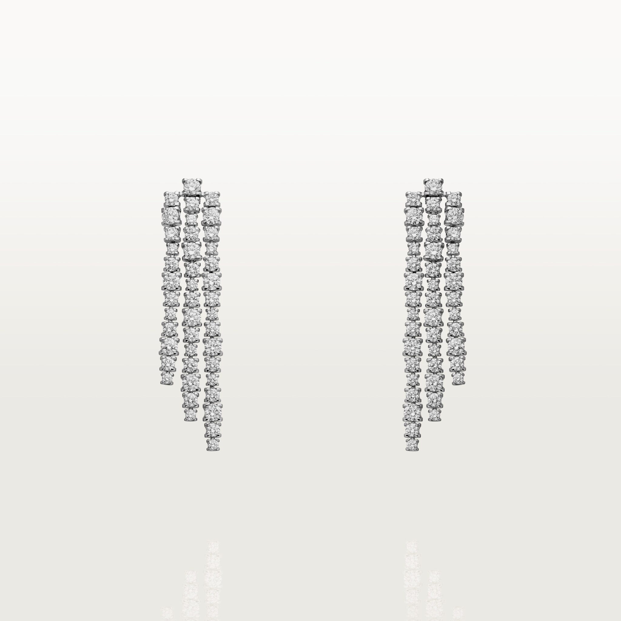 Lignes Essentielles earrings, brilliant-cut diamonds
