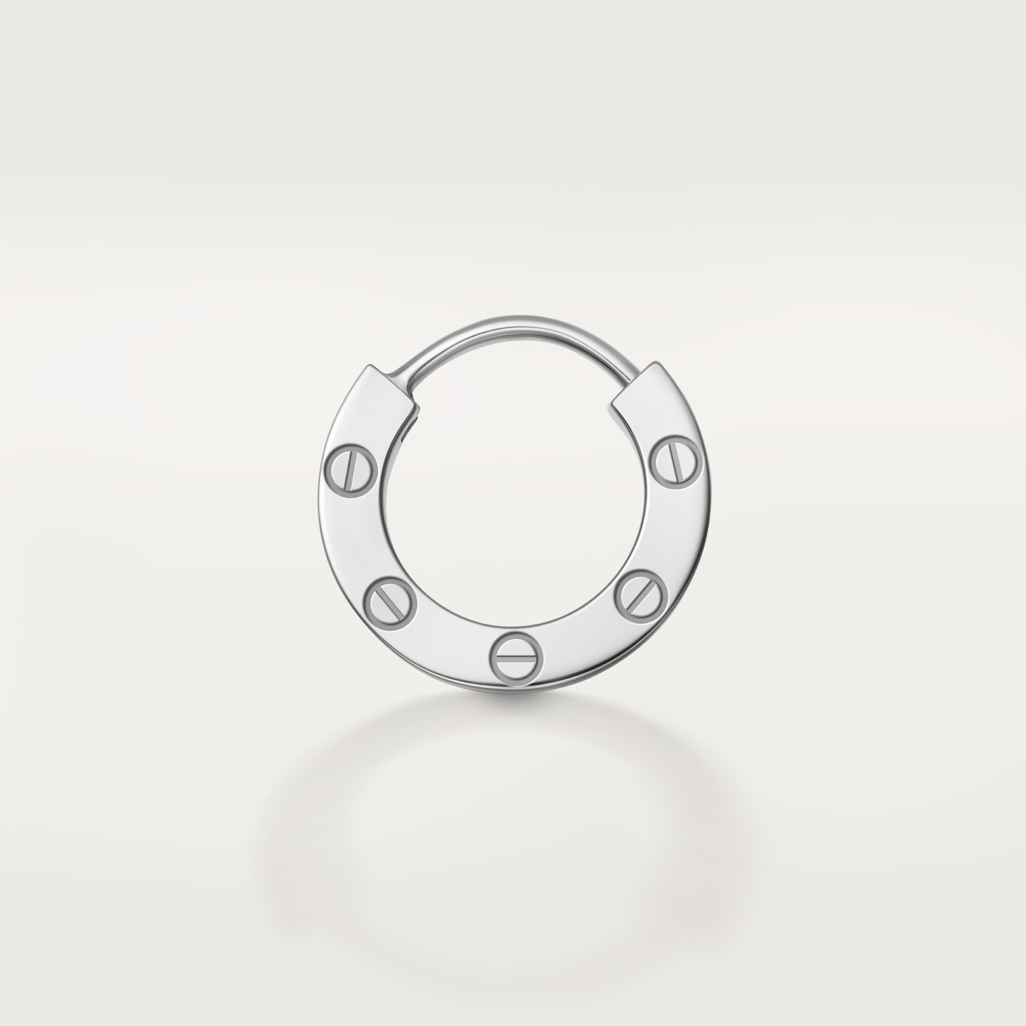 #LOVE# single hoop earring, paved