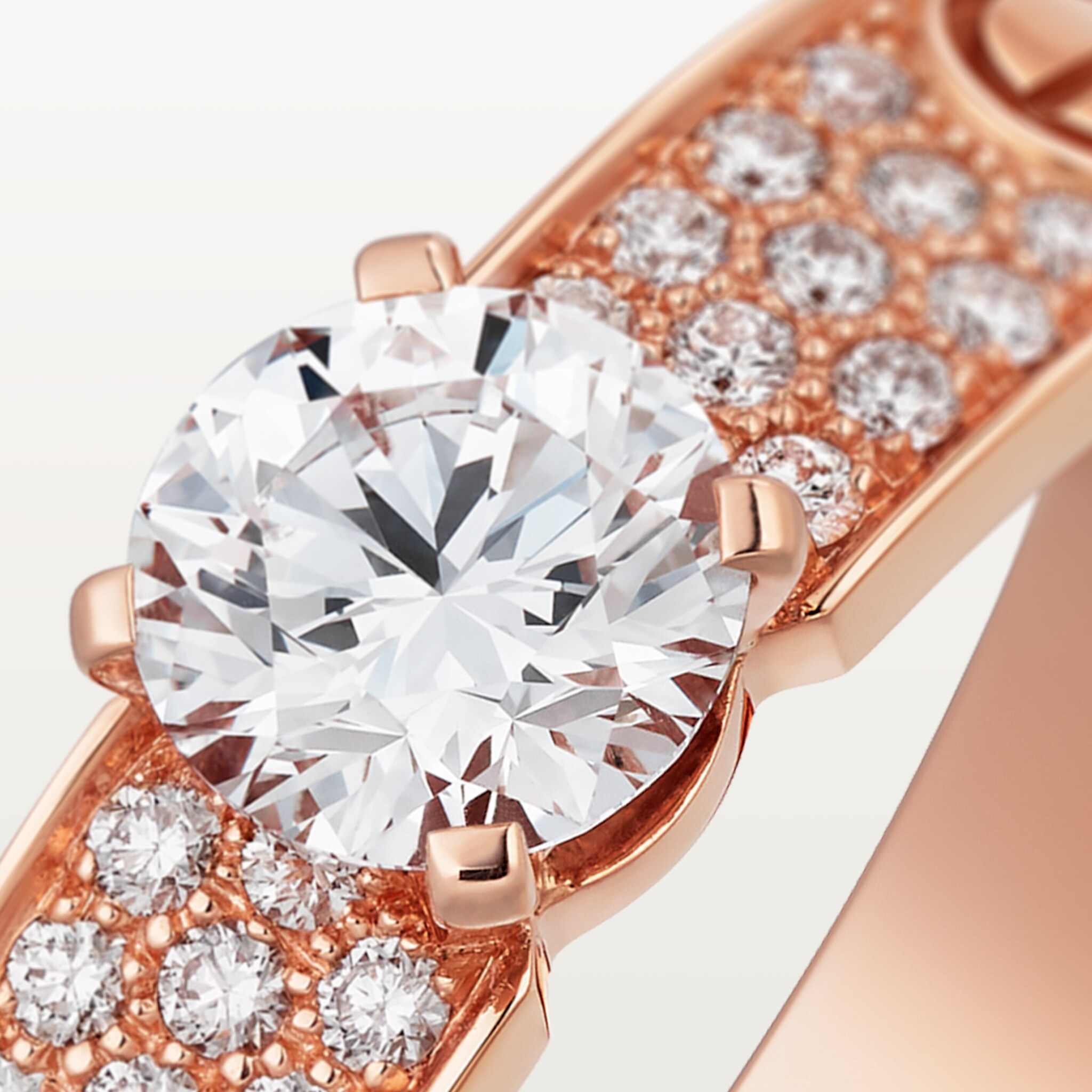 #LOVE# solitaire, brilliant-cut diamond, paved , image 6