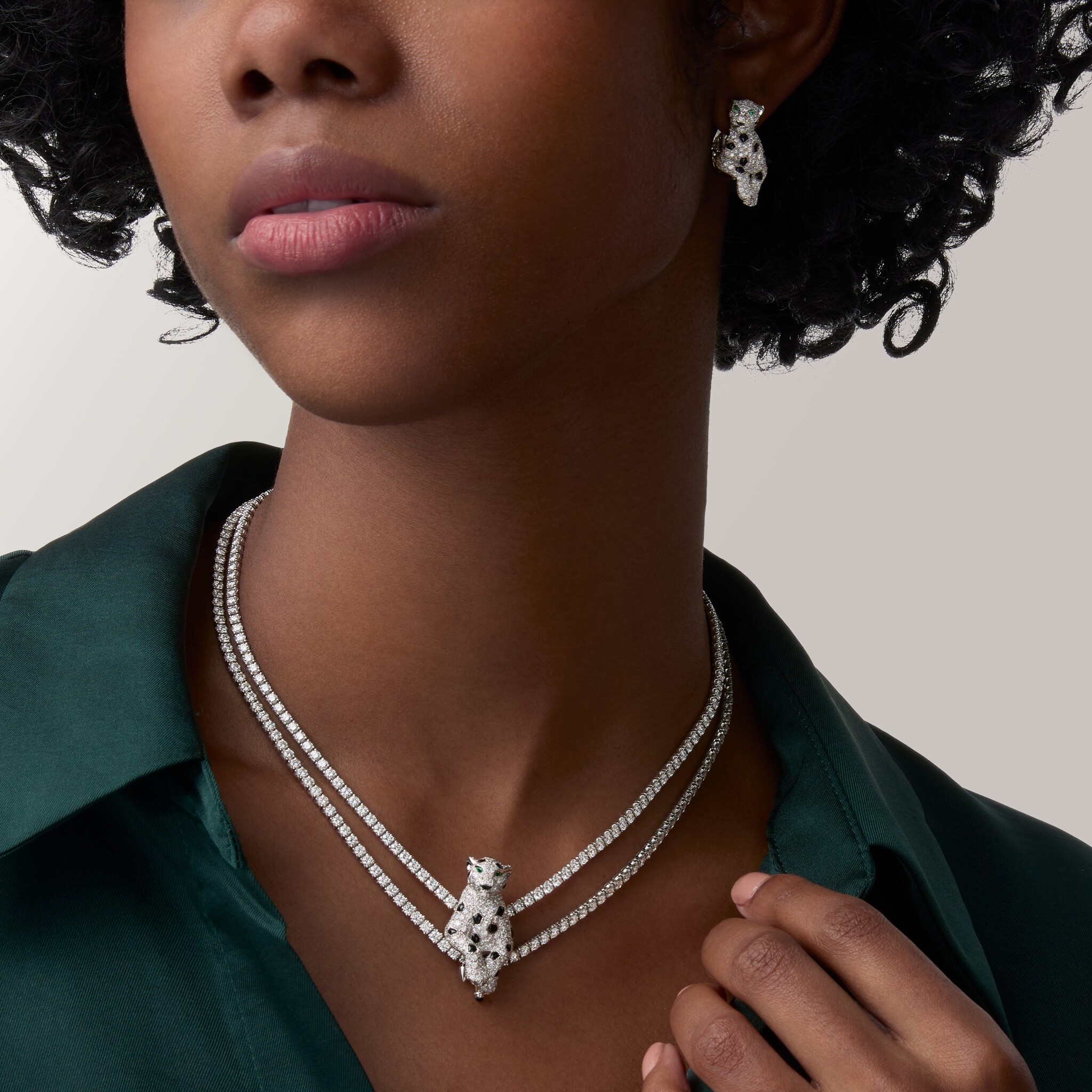 Panth&egrave;re de Cartier necklace, multi-wear, paved 
