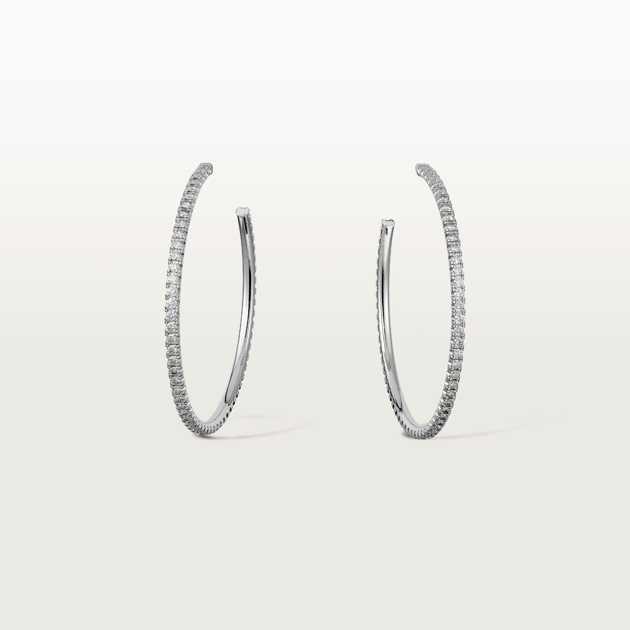 Etincelle de Cartier hoop earrings, large model, paved