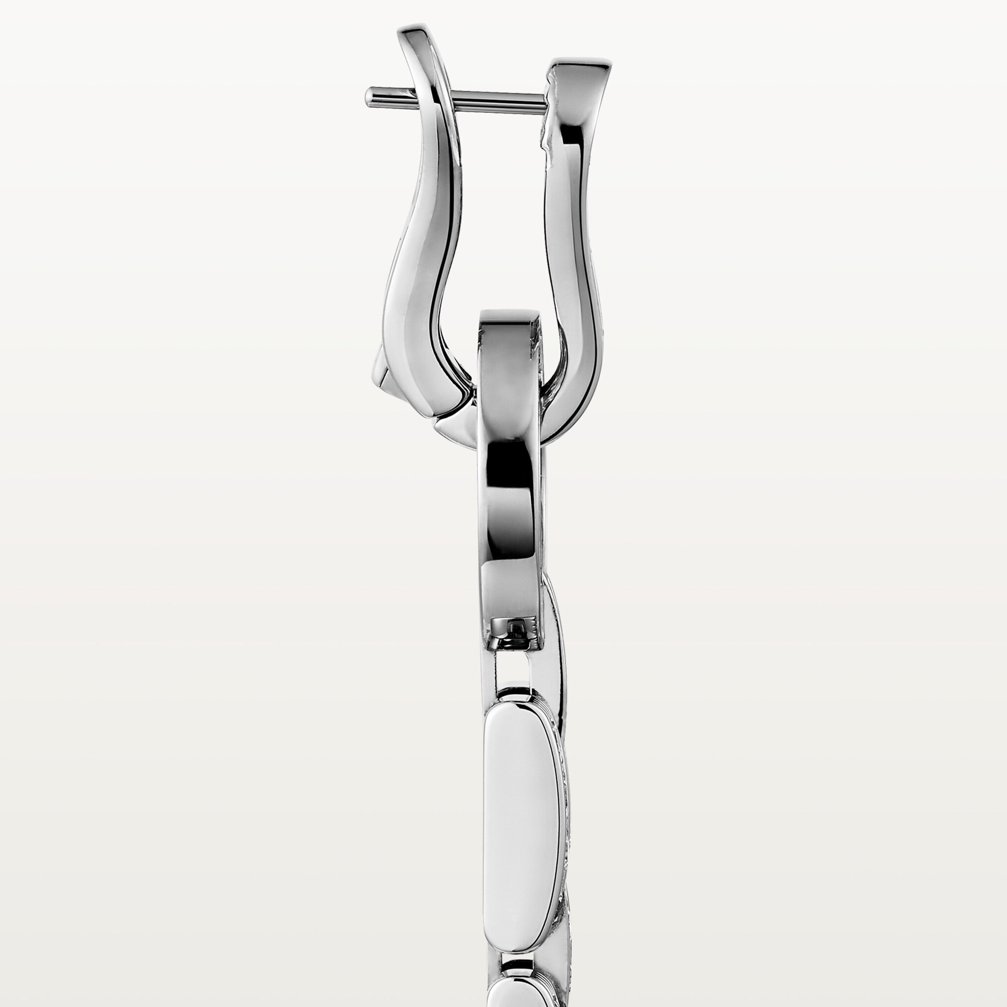 Agrafe earrings, paved