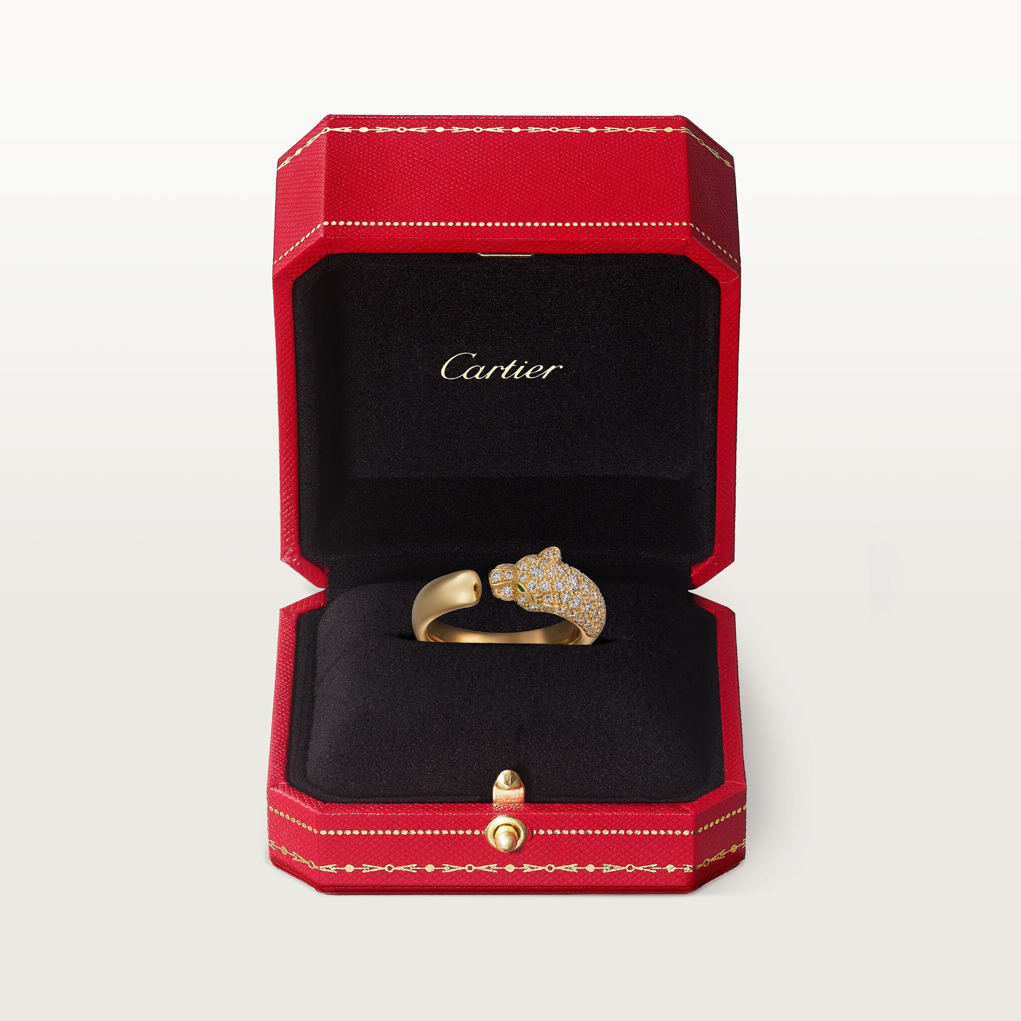 Panth&egrave;re de Cartier ring, small model, half-paved, image 9