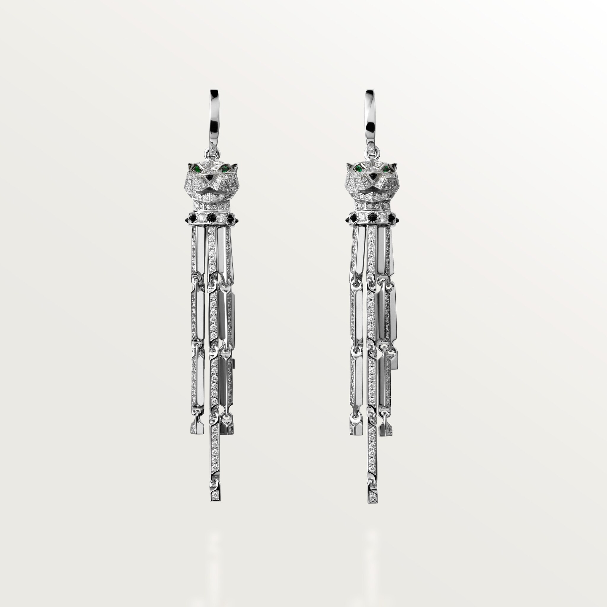 Panth&egrave;re de Cartier earrings, small model, paved