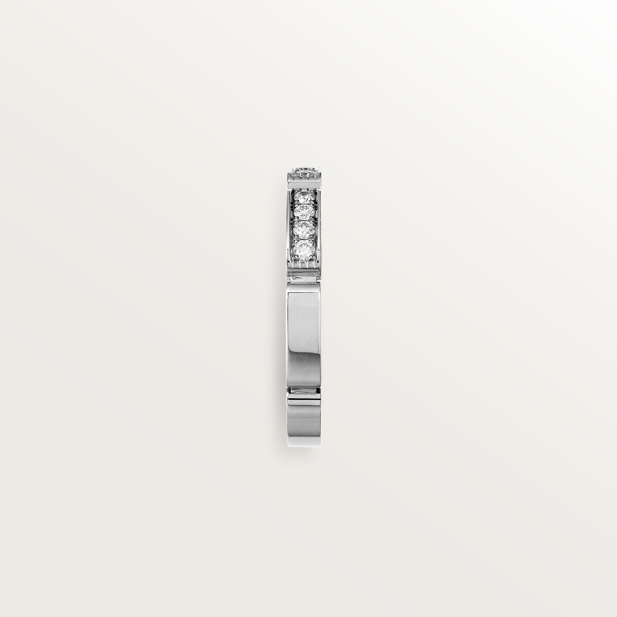 Maillon Panth&egrave;re wedding band, half-paved, image 6