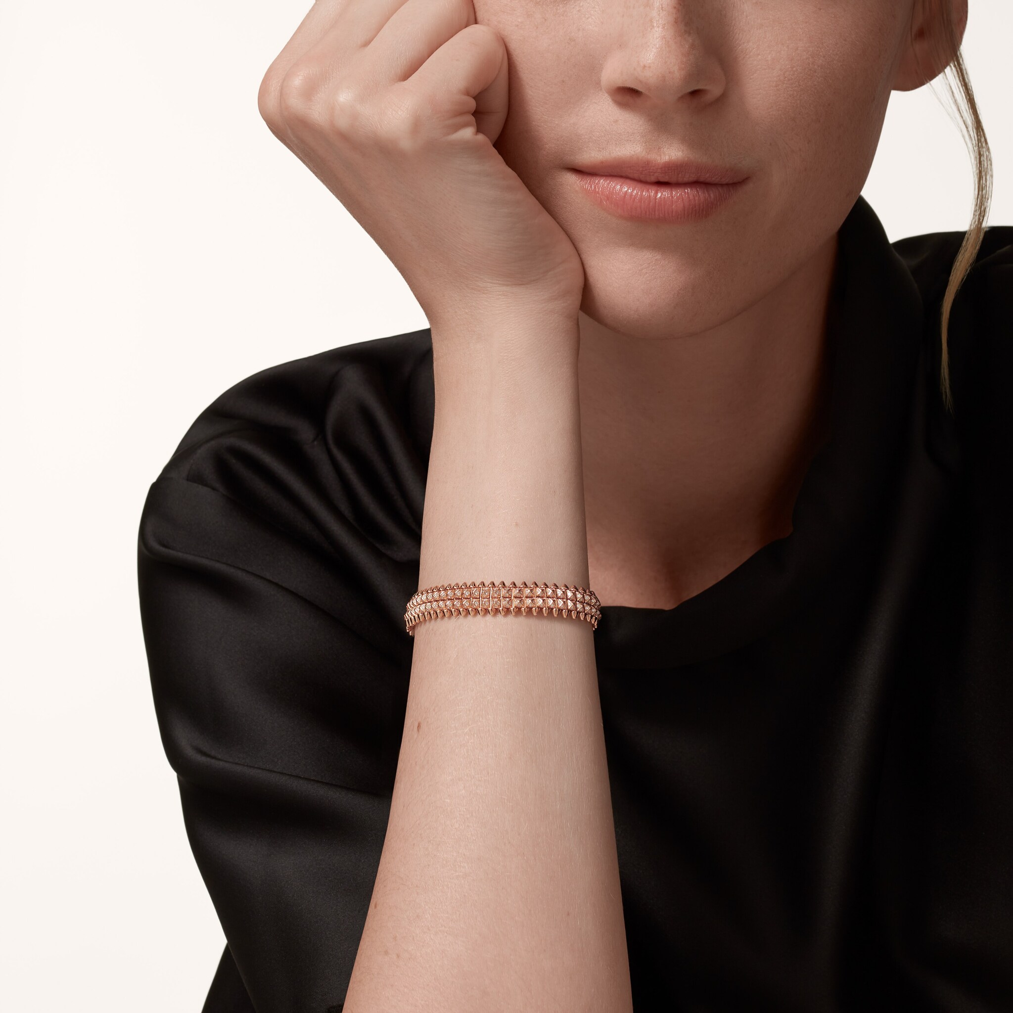 Clash de Cartier bracelet, flexible, double row, paved 