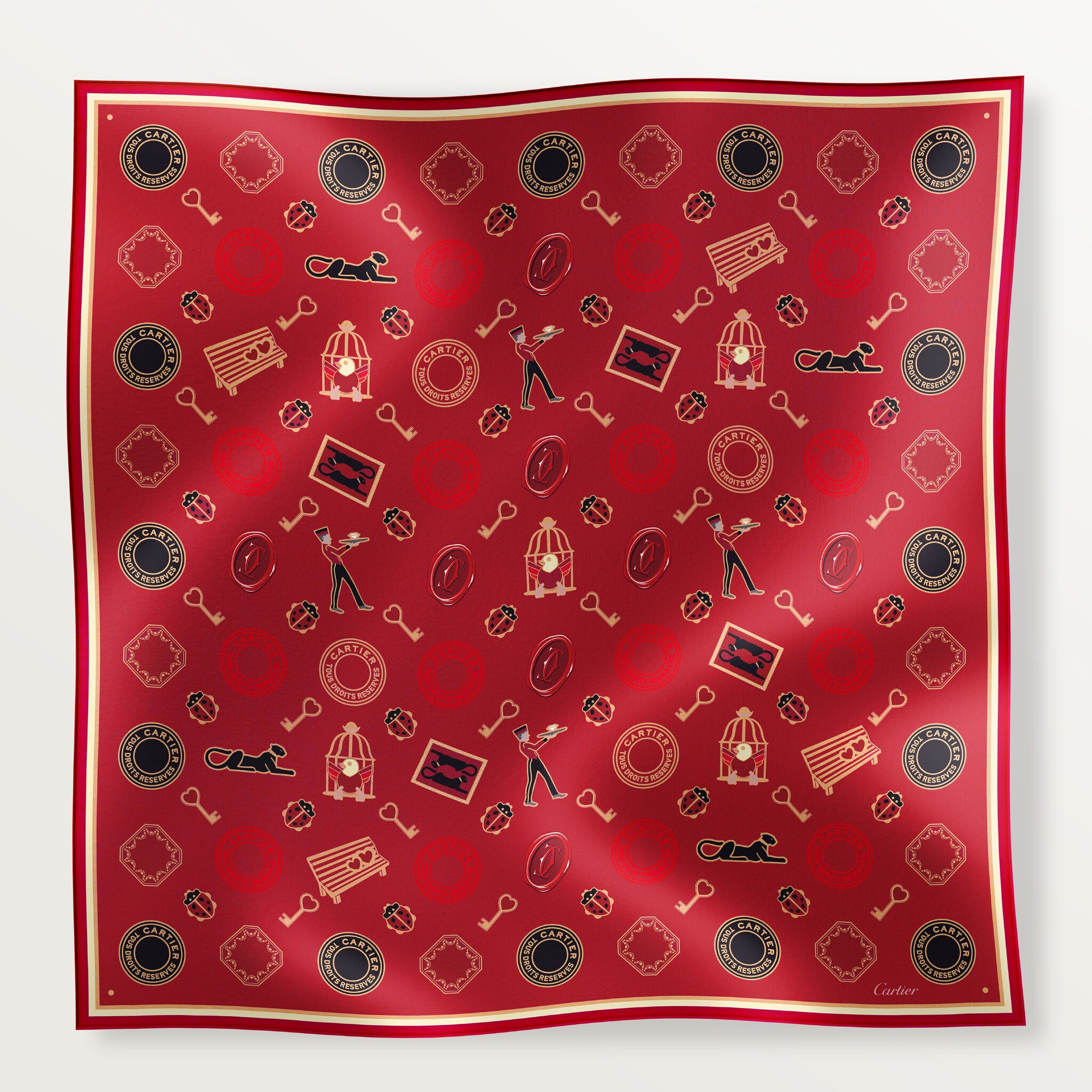 90 scarf, Diabolo de Cartier