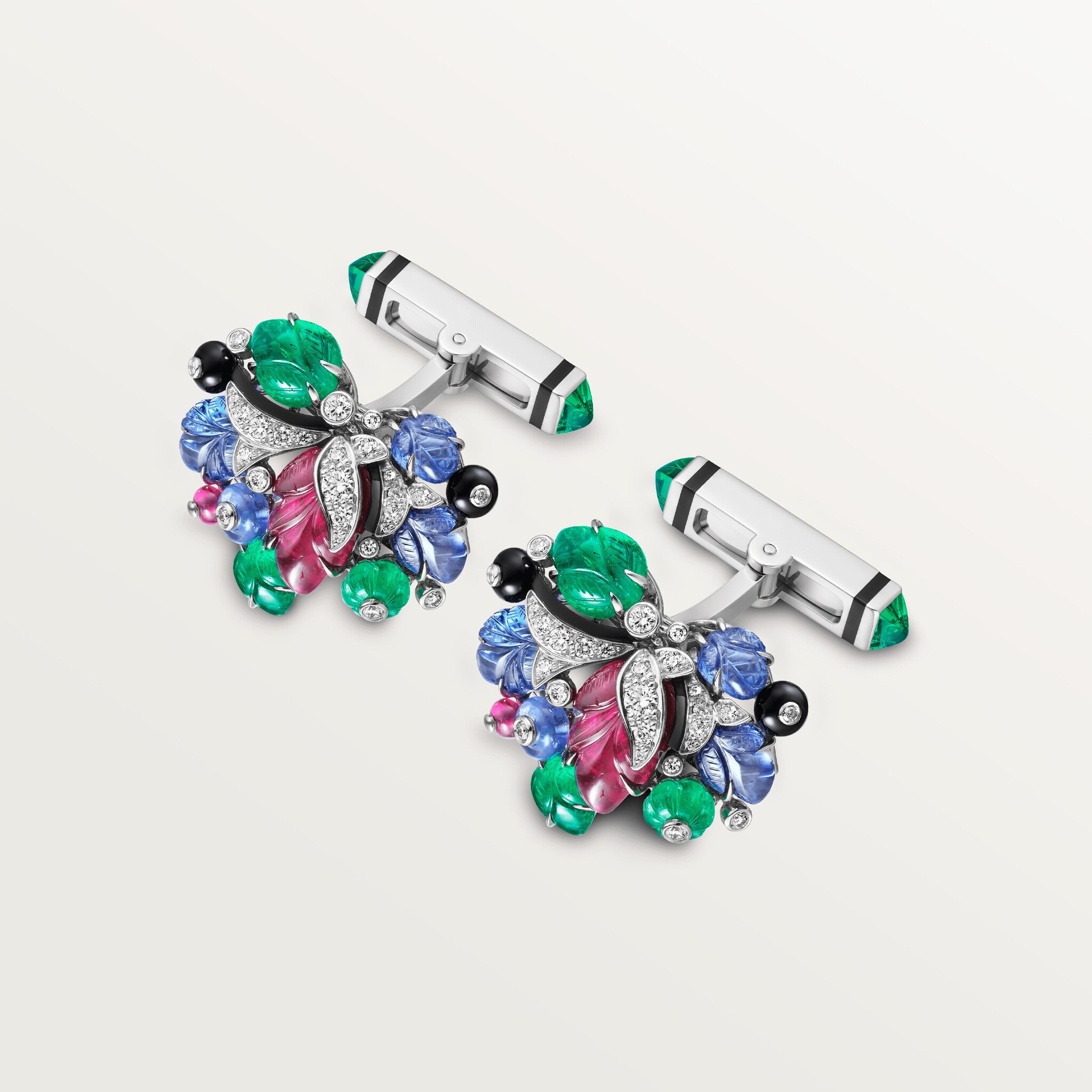 Tutti Frutti cufflinks and tie pin set