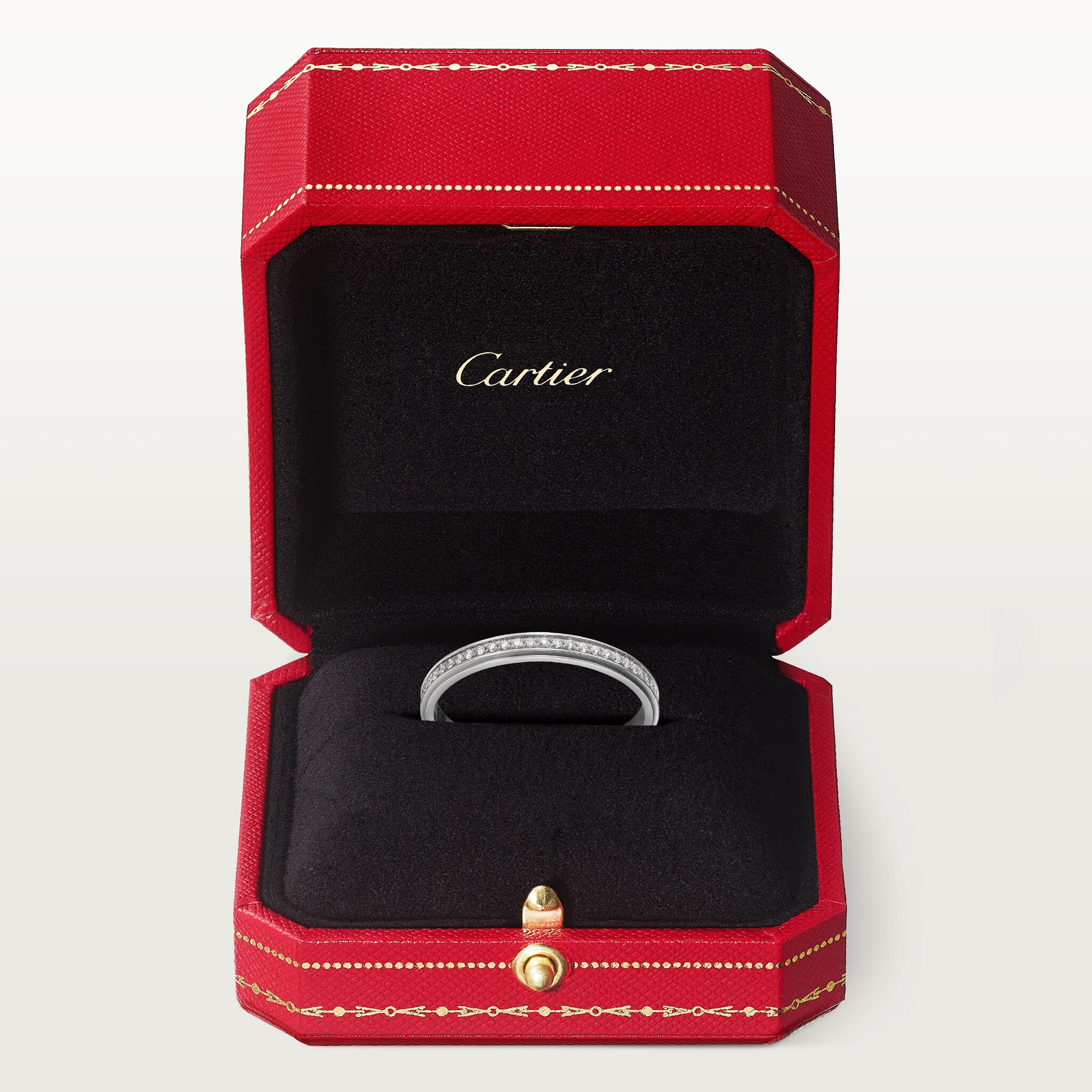 Cartier d'Amour wedding ring, 2.3 mm width, paved, image 5