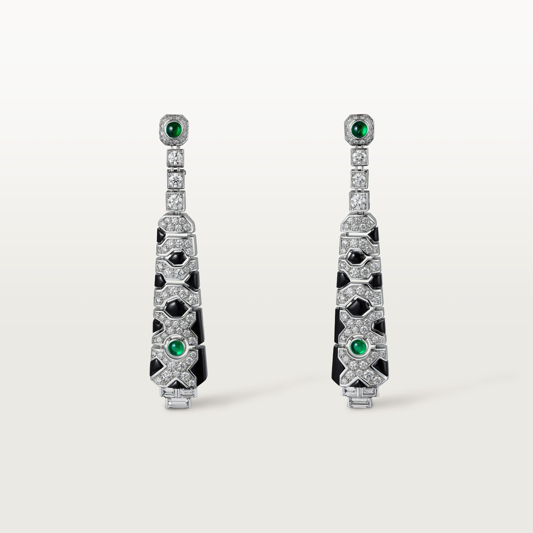 Panth&egrave;re de Cartier earrings, emeralds, paved
