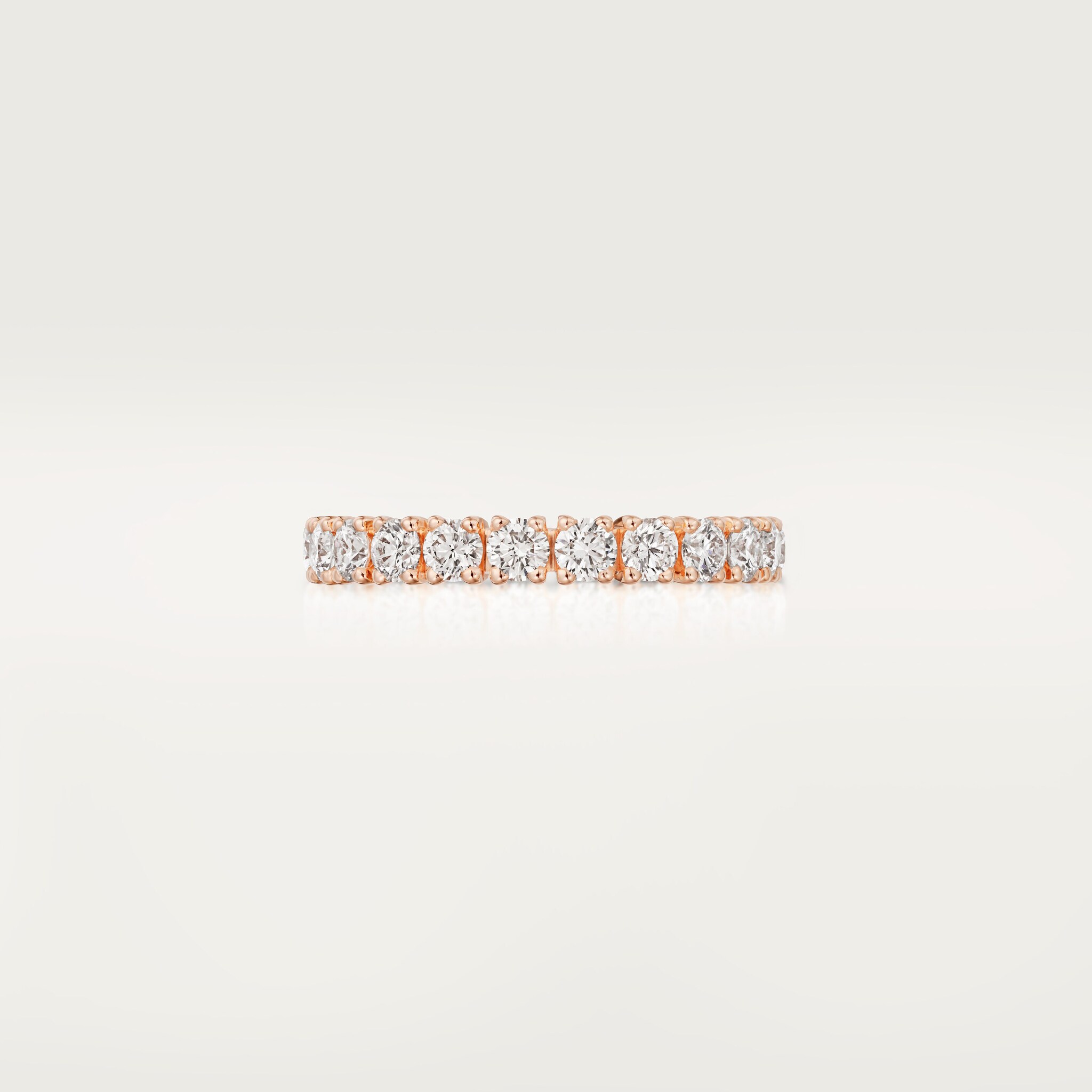 Cartier Destin&eacute;e wedding band, 3.3 mm width, paved , image 6