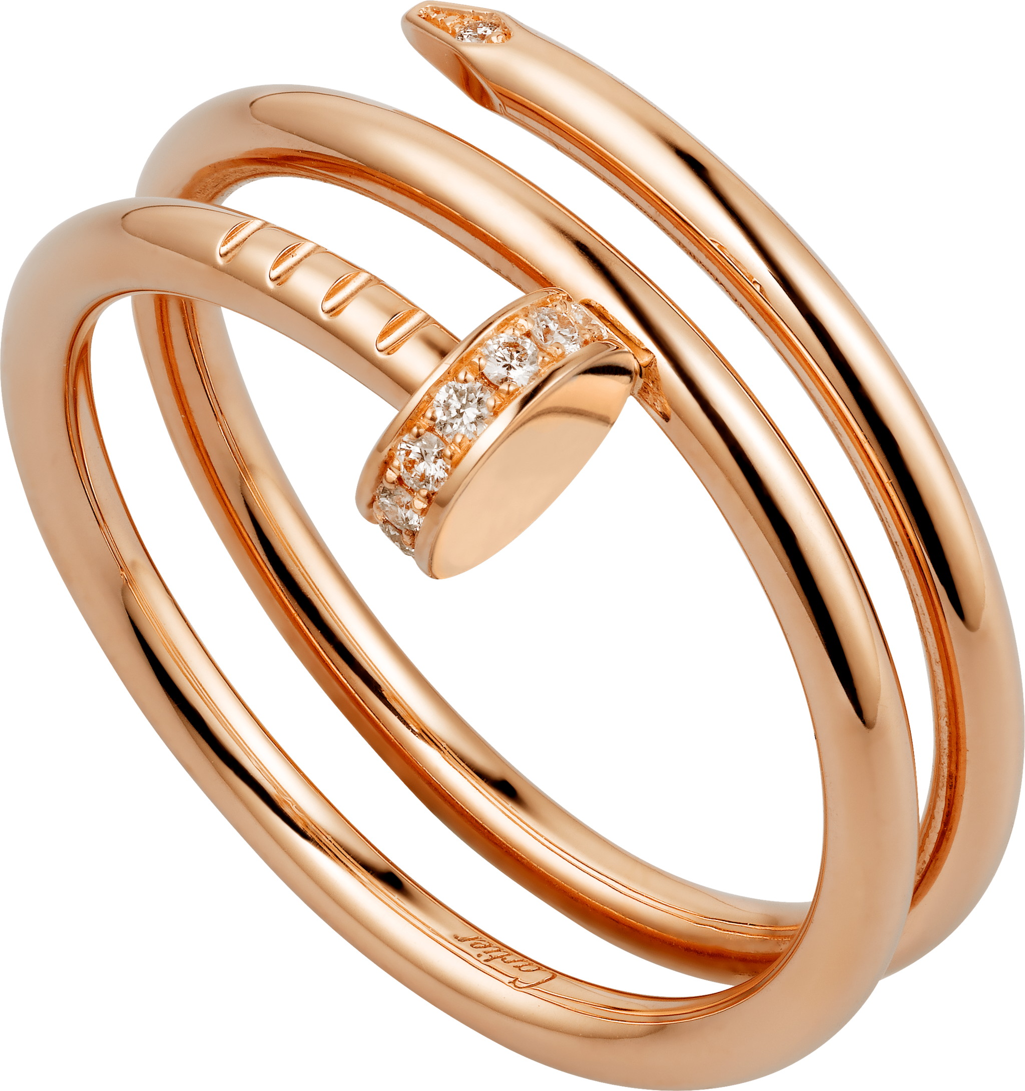 cartier nail ring with diamonds