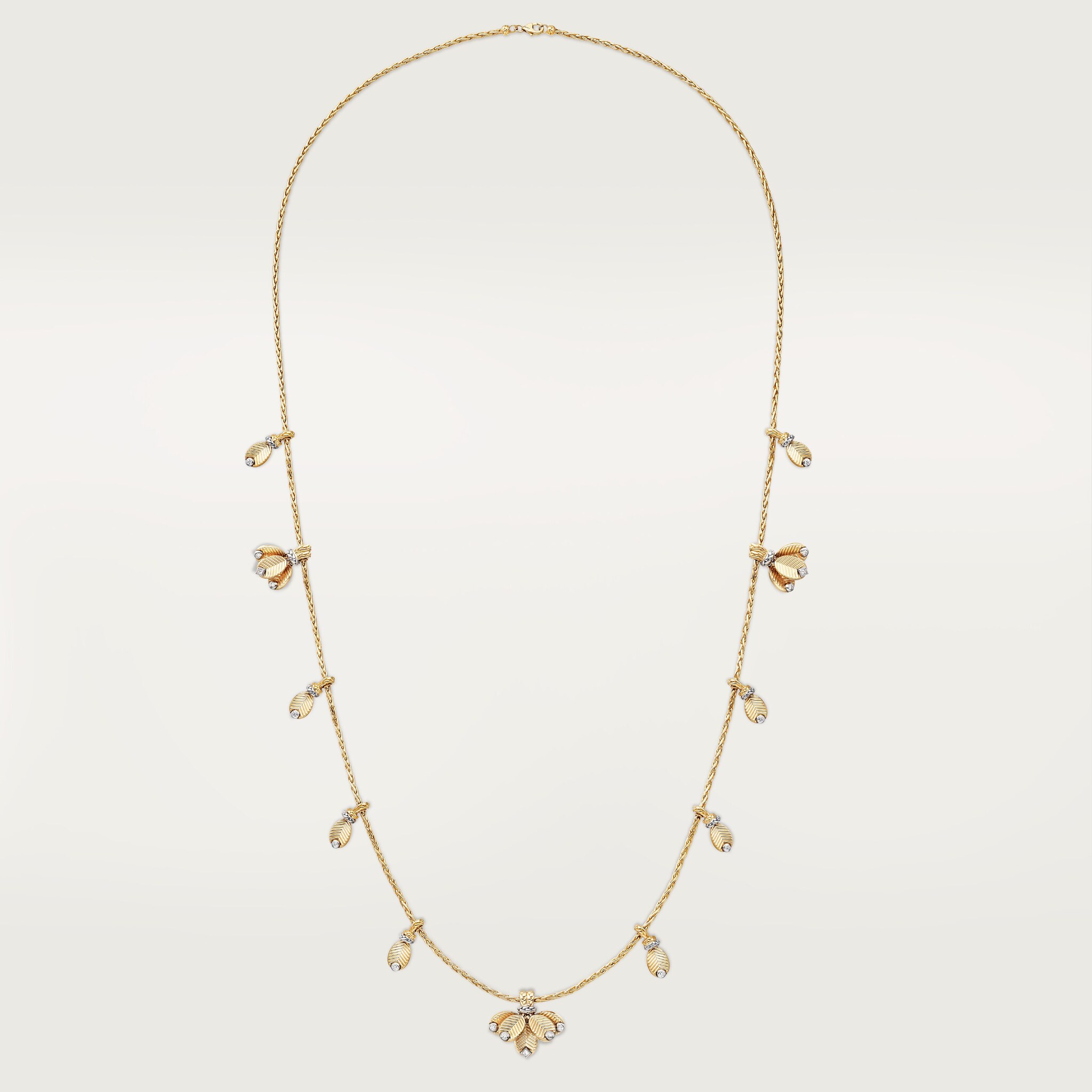 Grain de Caf&eacute; long necklace, diamonds