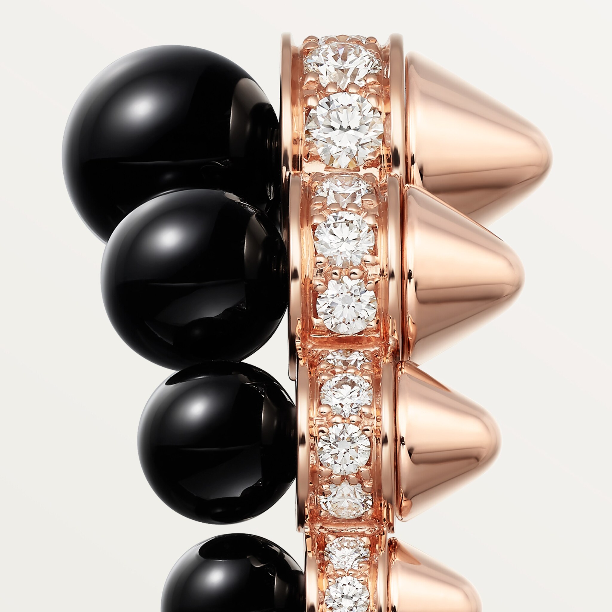 Clash de Cartier ring, onyx, extra-large model, diamonds