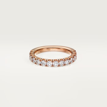 Etincelle de Cartier wedding band, 3.5 mm width, semi-paved Etincelle de Cartier wedding band, 3.5 mm width, semi-paved