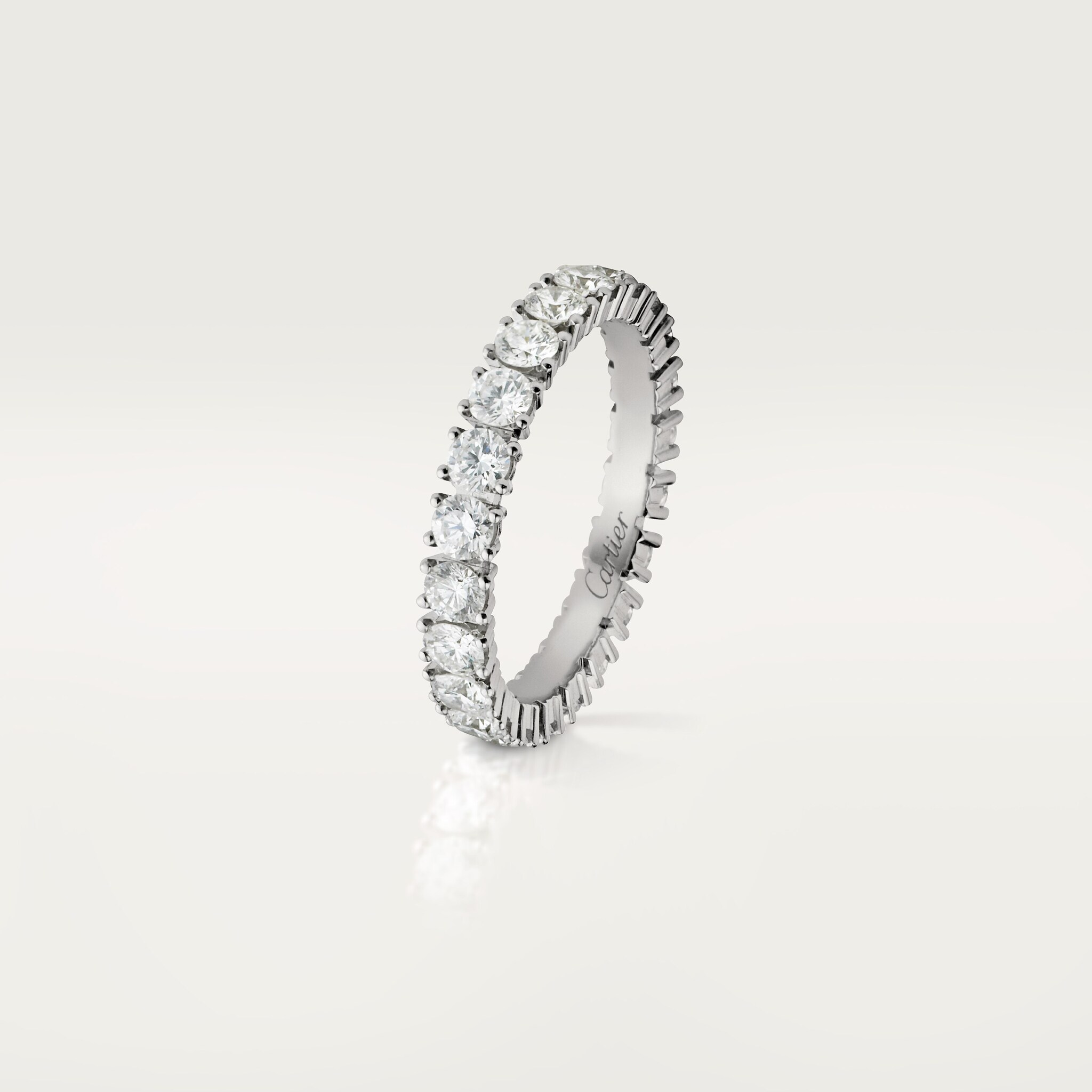 Cartier Destin&eacute;e wedding band, 3.3 mm width, paved 