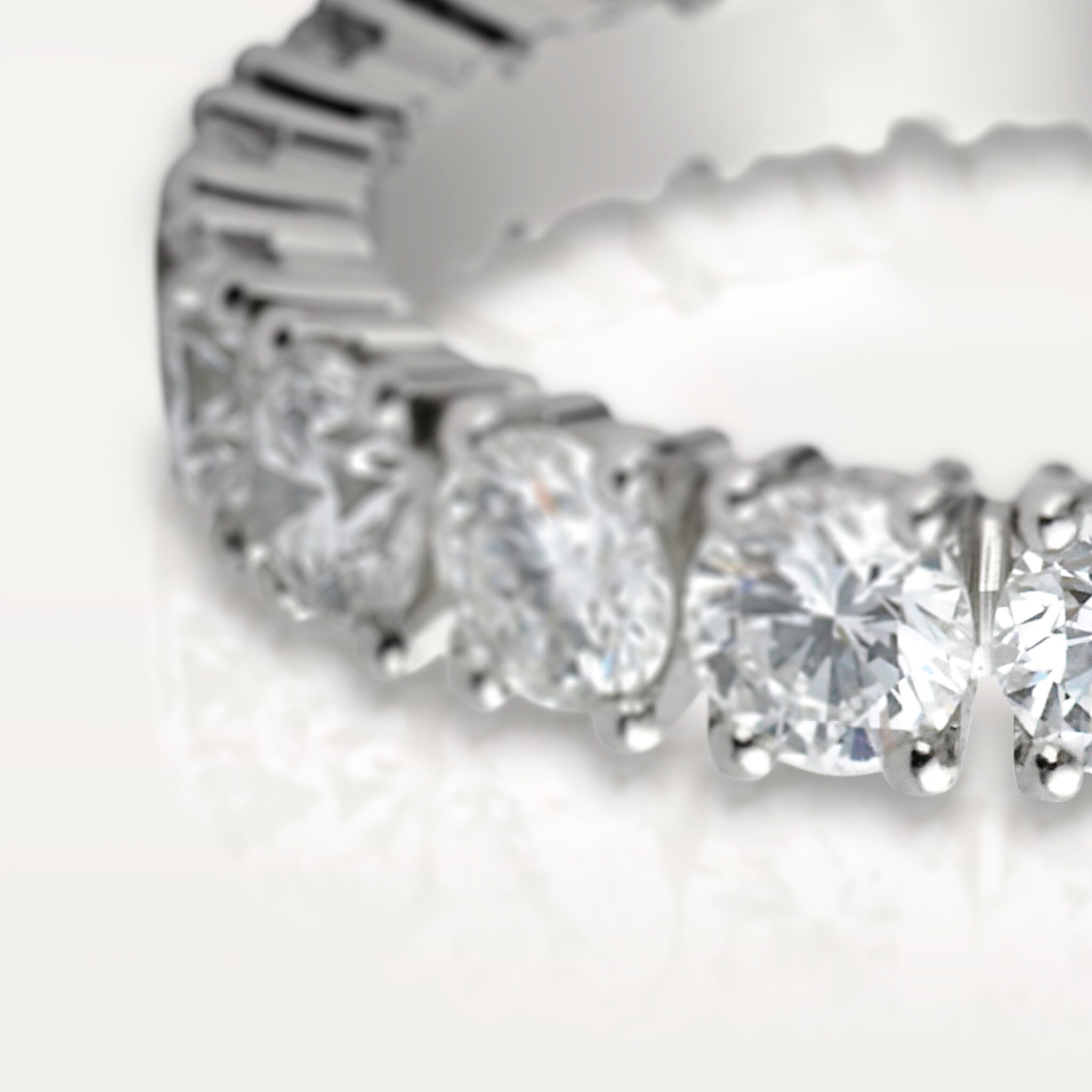 Cartier Destin&eacute;e wedding band, 4.1 mm width, paved , image 5