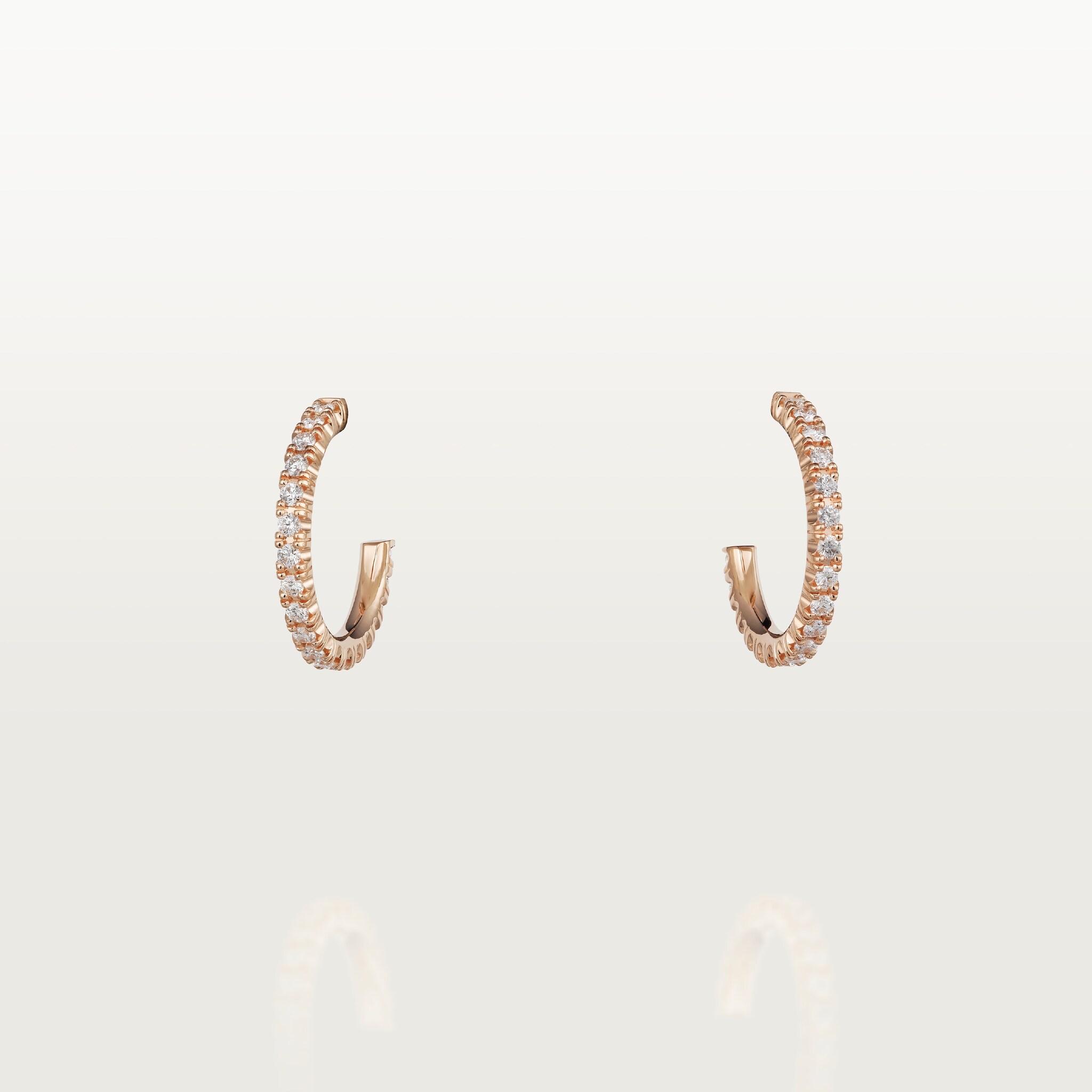 Etincelle de Cartier hoop earrings, small model, paved