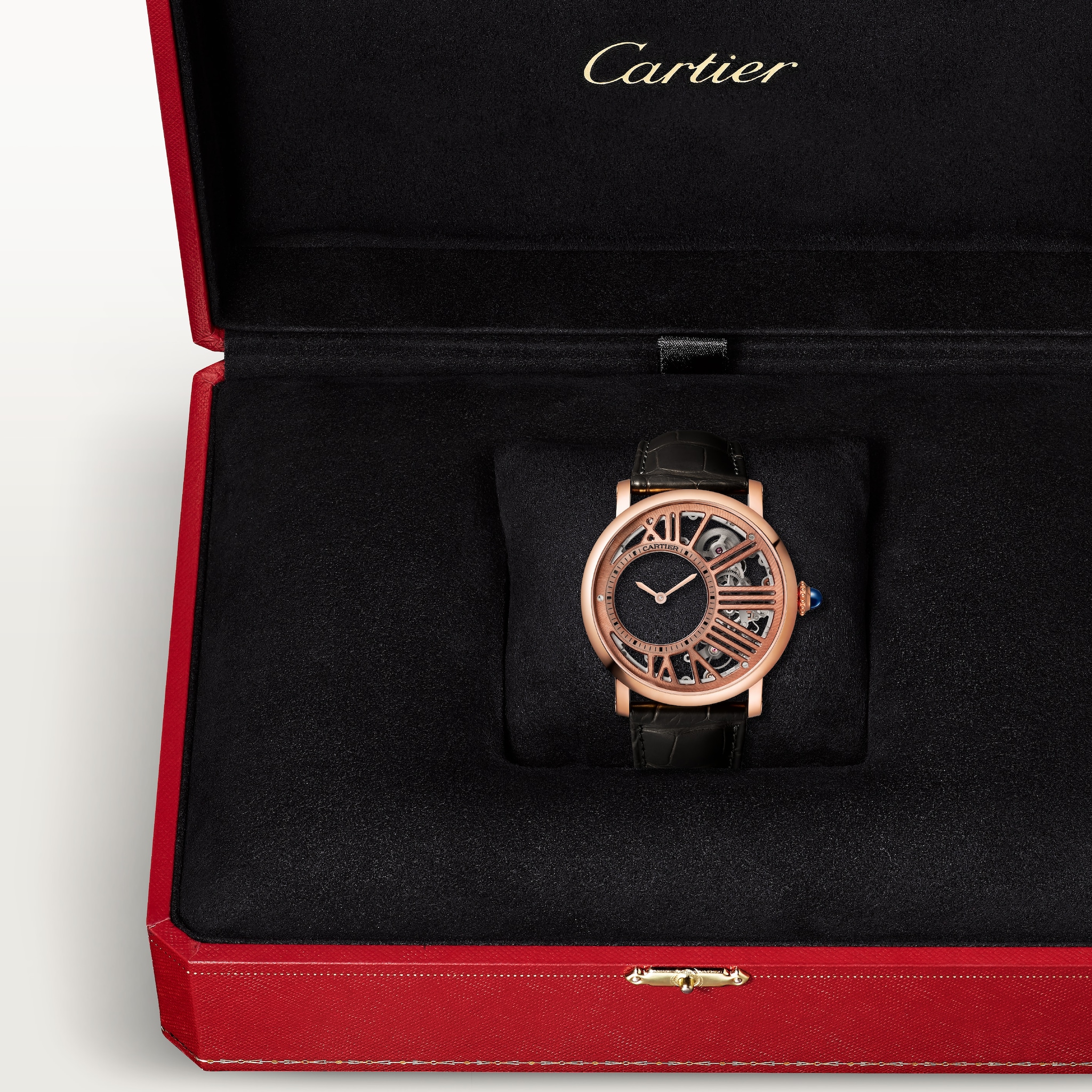 Rotonde de Cartier skeleton watch with mysterious display