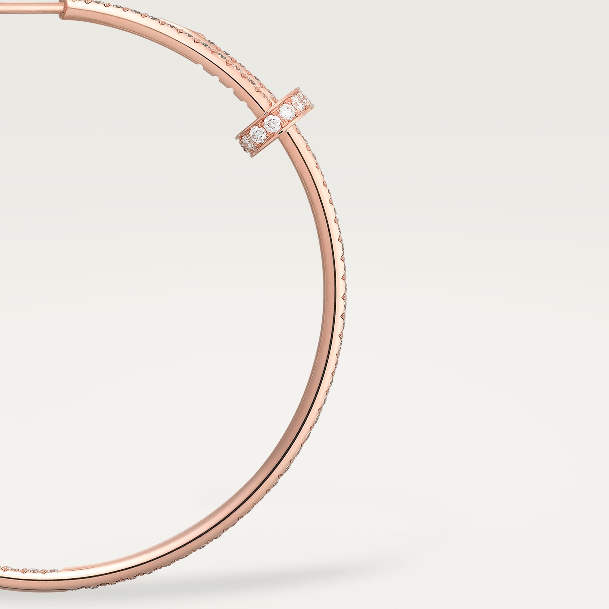 Juste un Clou hoop earrings, large model, paved, image 4