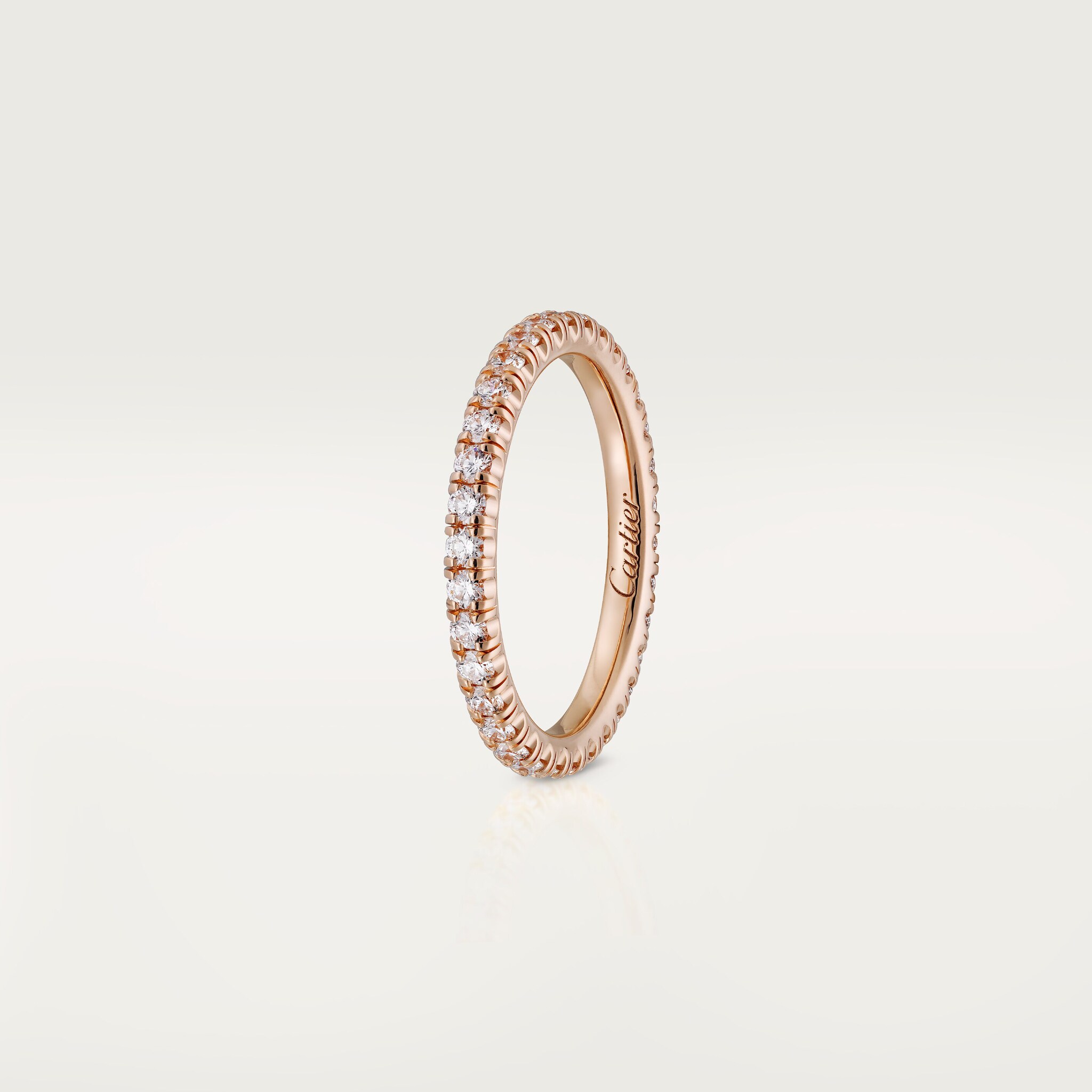 Etincelle de Cartier wedding band, 2 mm width, paved