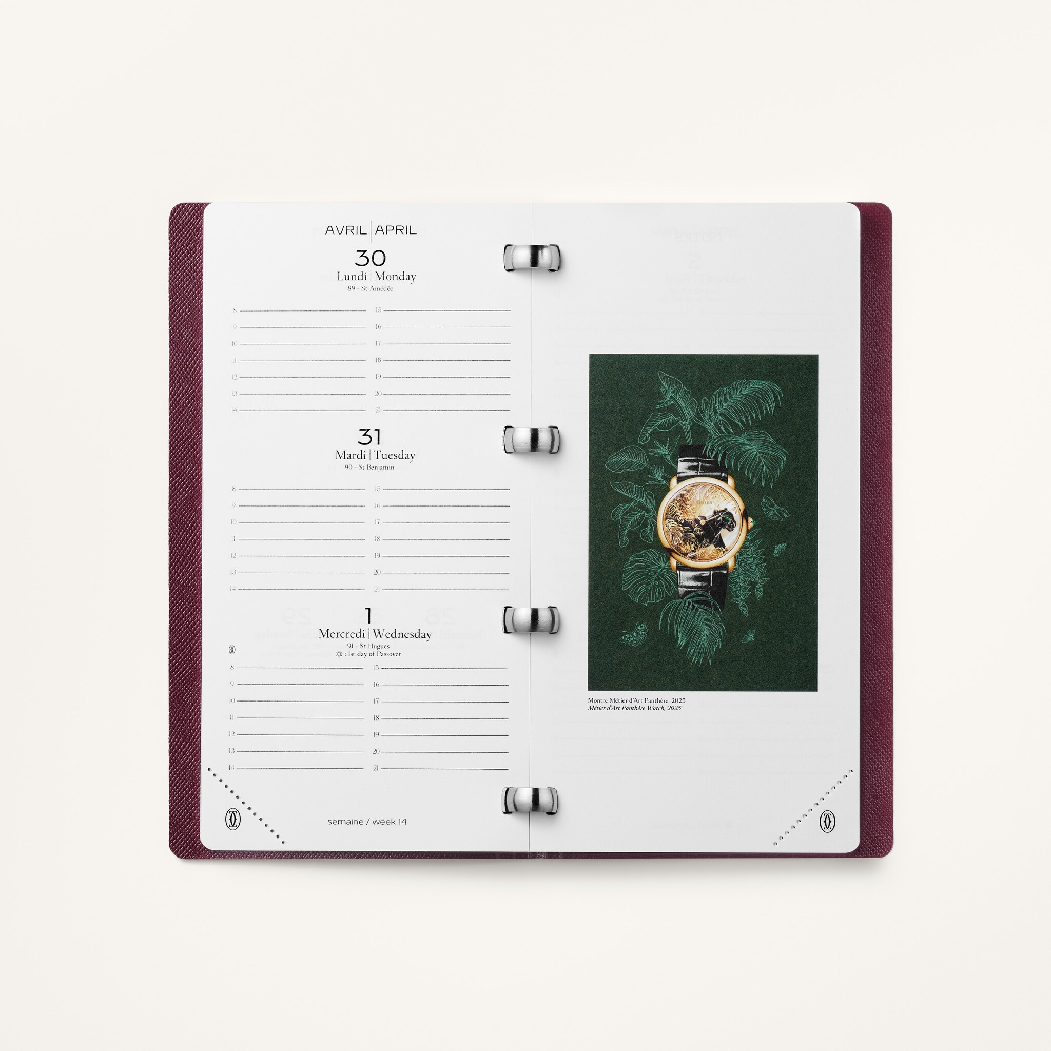 Cartier planner refill, paper