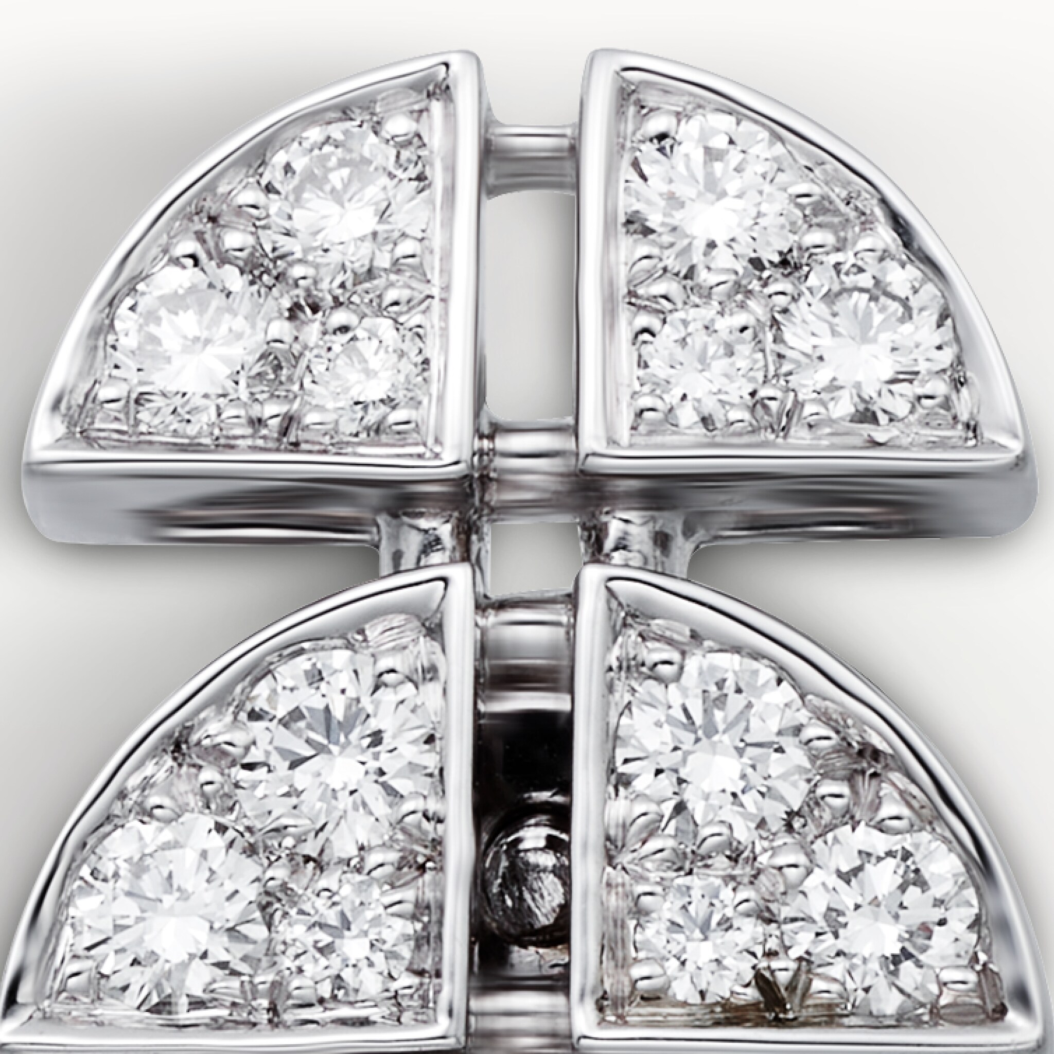 Beaut&eacute;s du Monde earrings, rubellite, paved