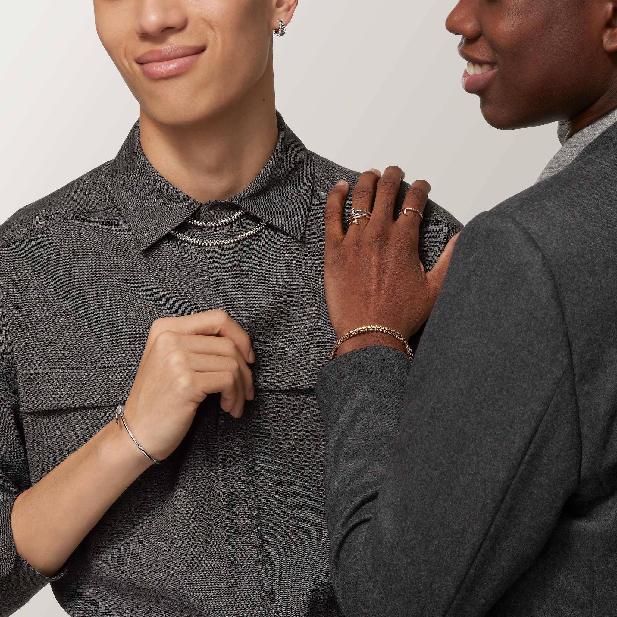 Juste un Clou ring, small model, diamonds