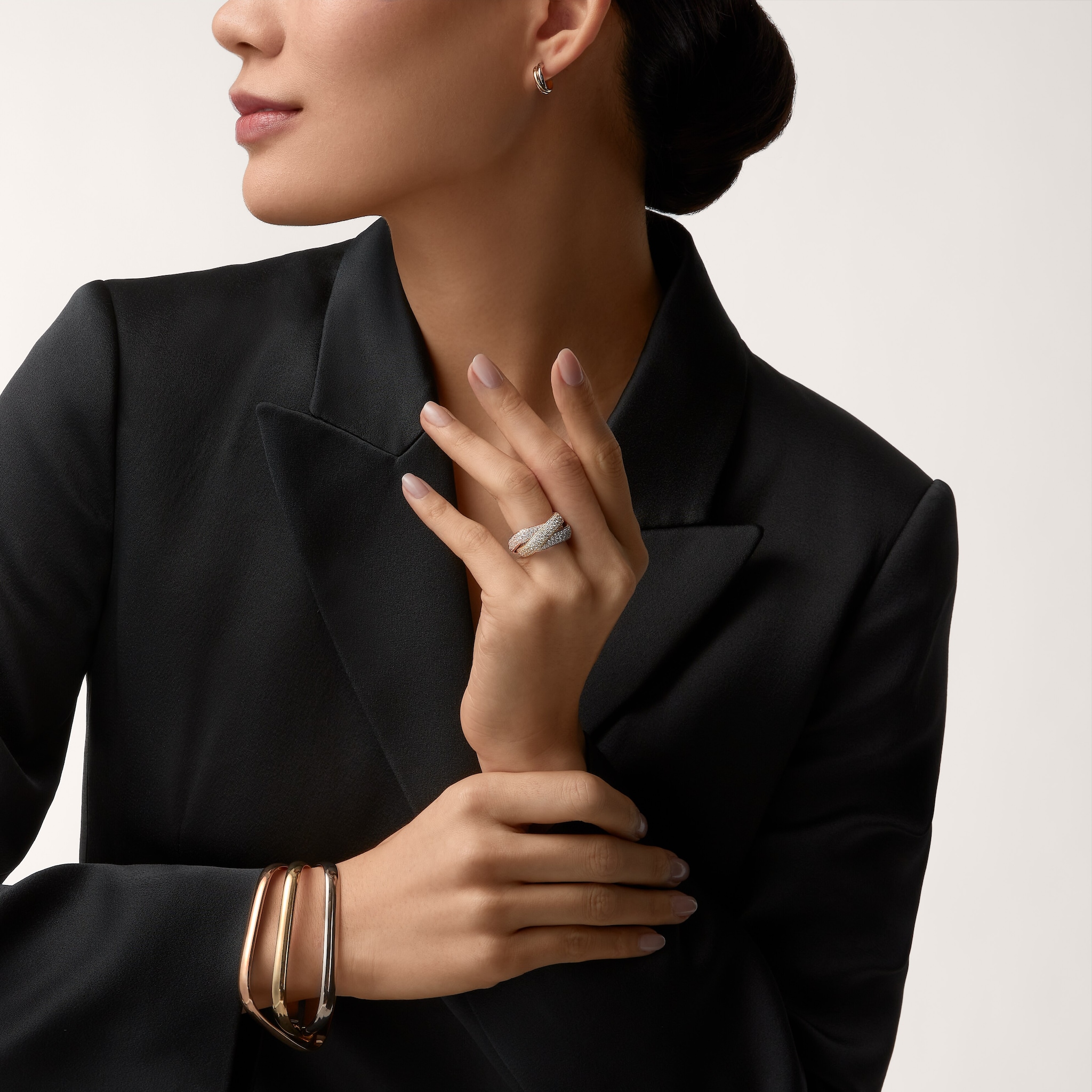 Trinity bracelet, cushion-shaped