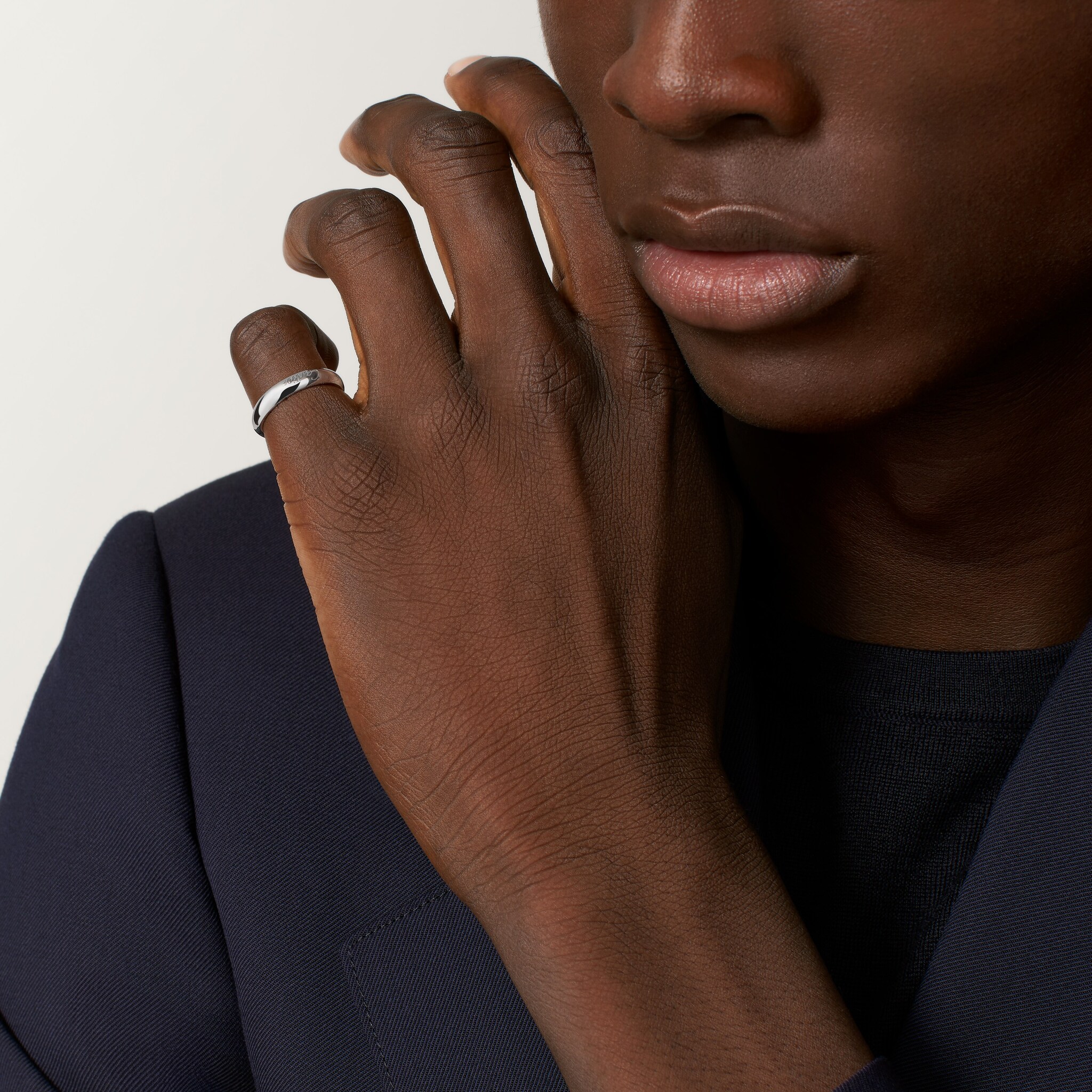 C de Cartier wedding band, 4 mm width