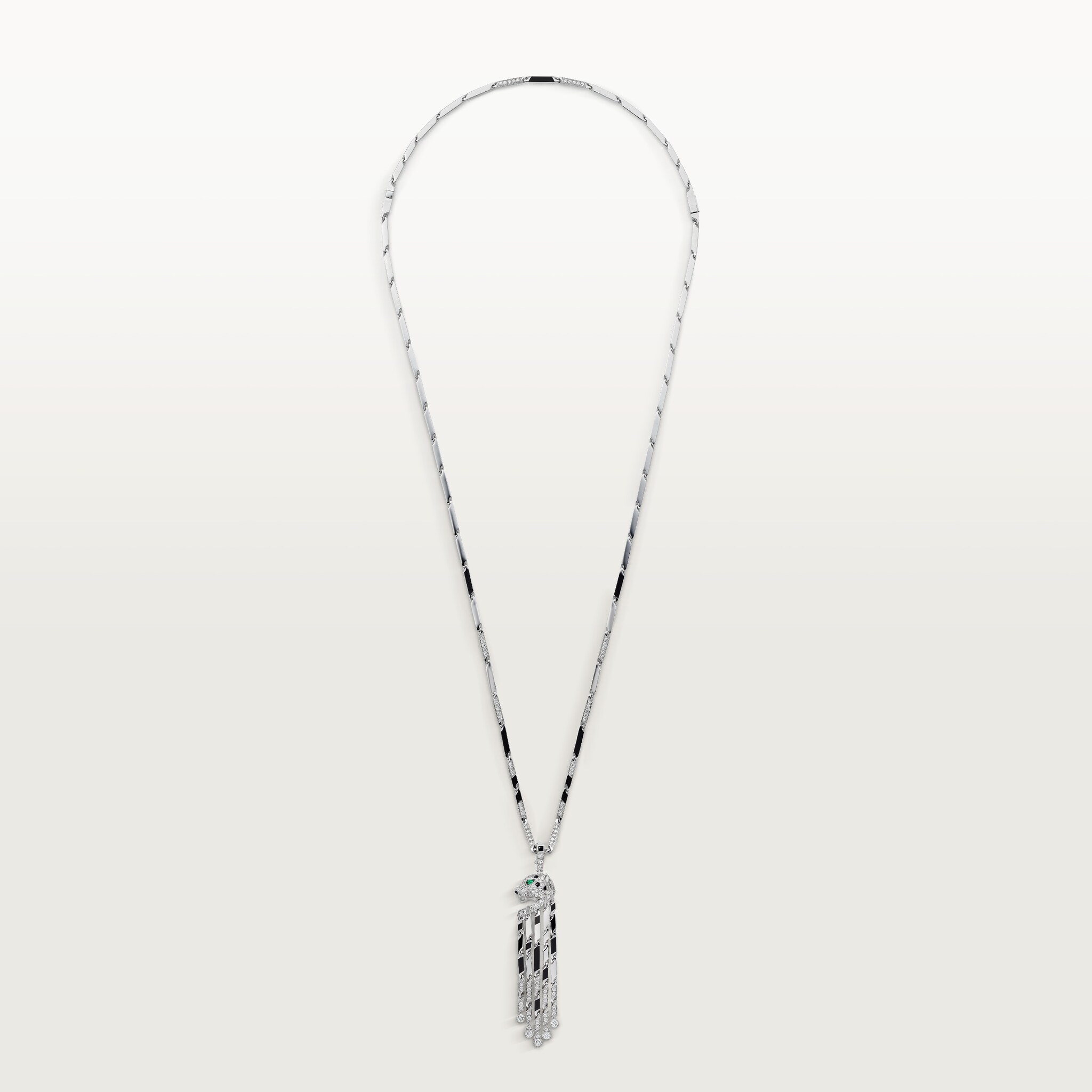 Panth&egrave;re de Cartier long necklace, small model, paved 
