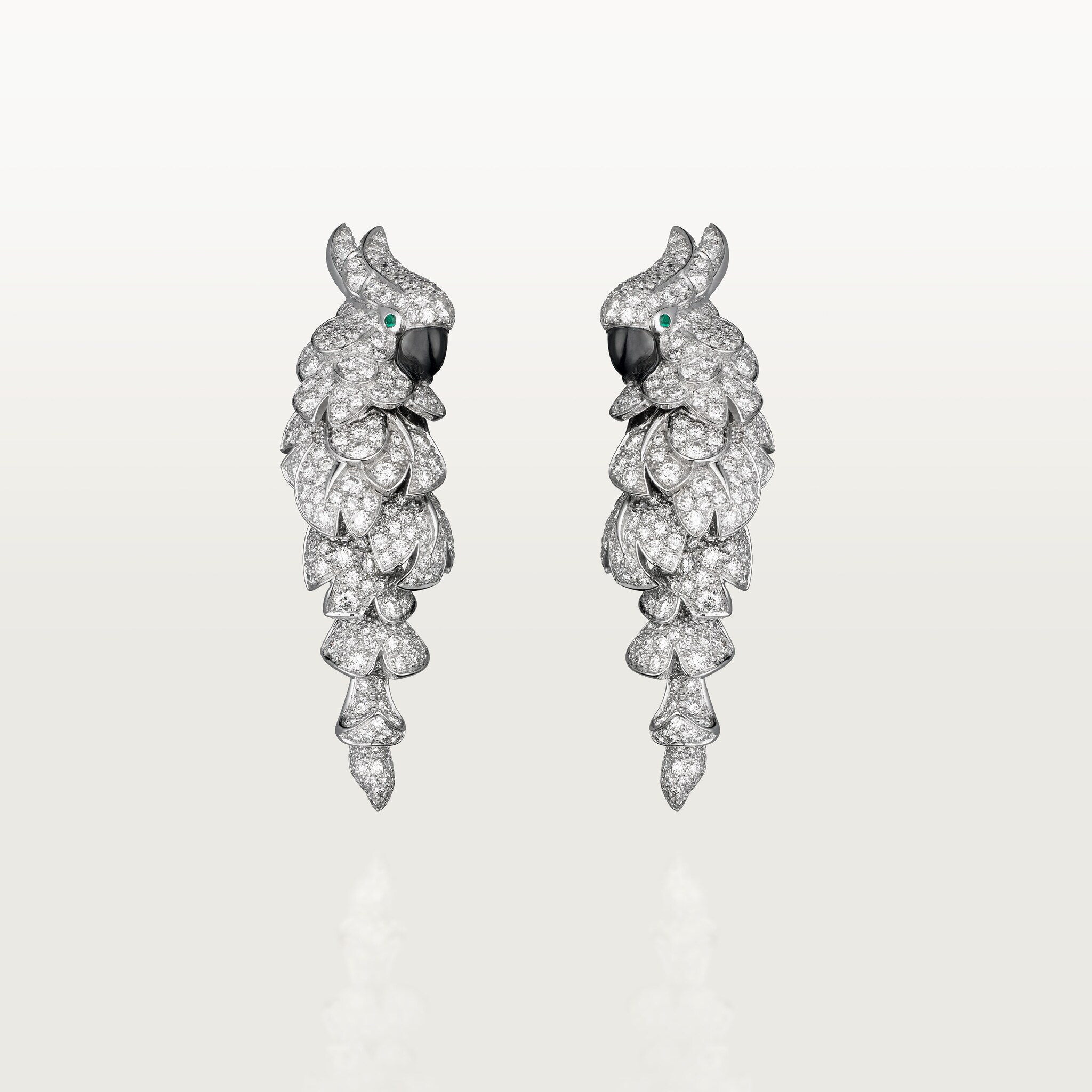 Faune et Flore de Cartier earrings, paved