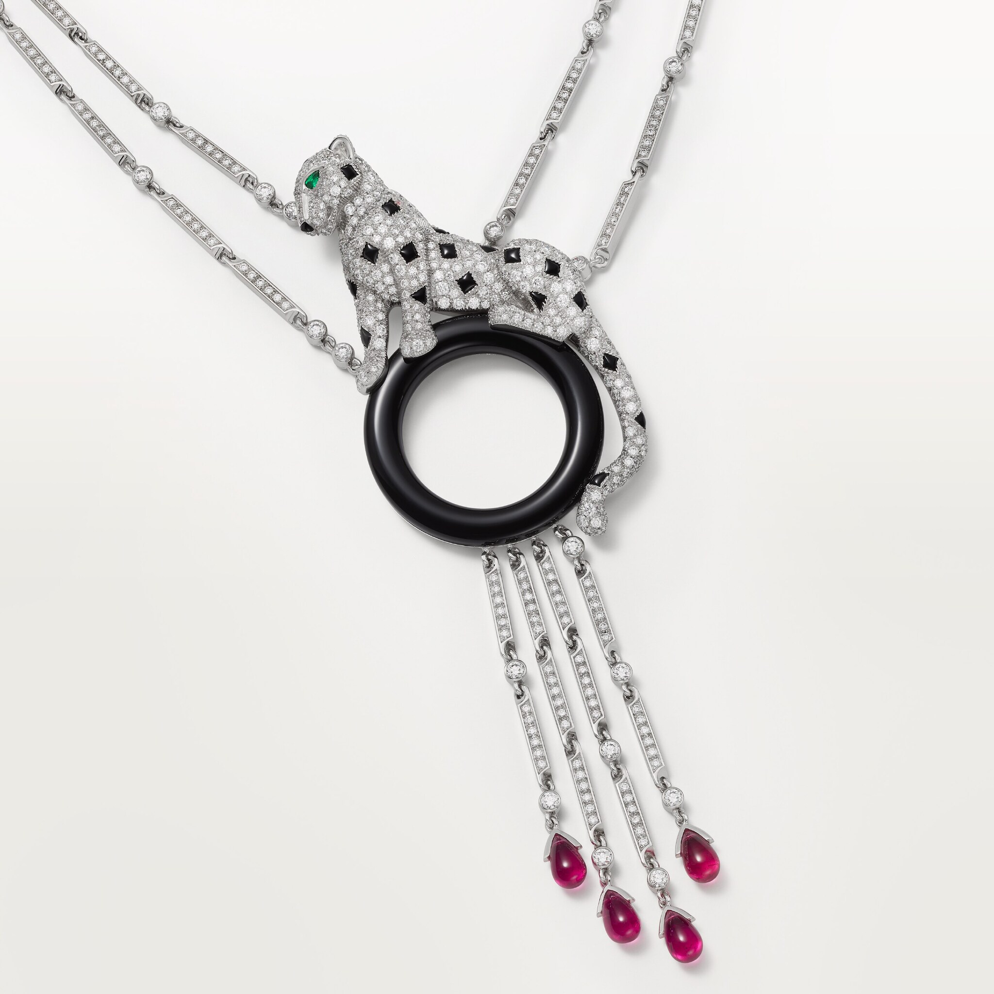 Panth&egrave;re de Cartier necklace, rubellite, paved 
