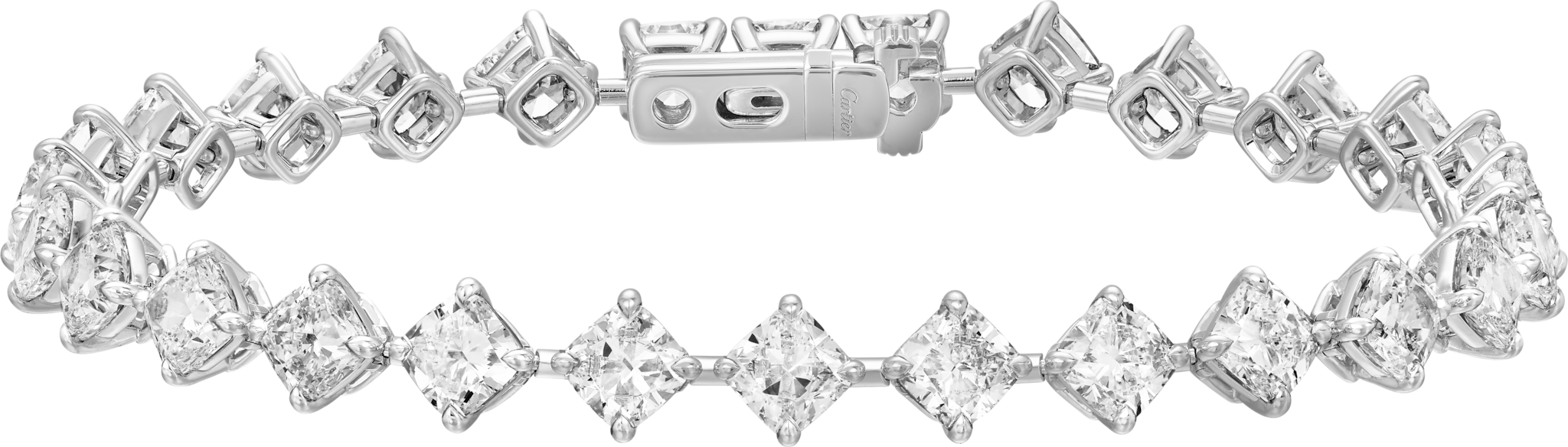 Essential Lines bracelet, cushion-cut diamonds