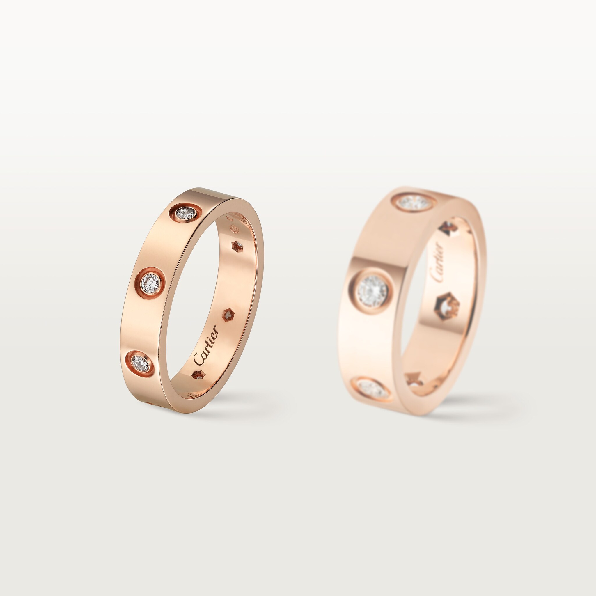 #LOVE# ring, small model, 8 diamonds, image 8