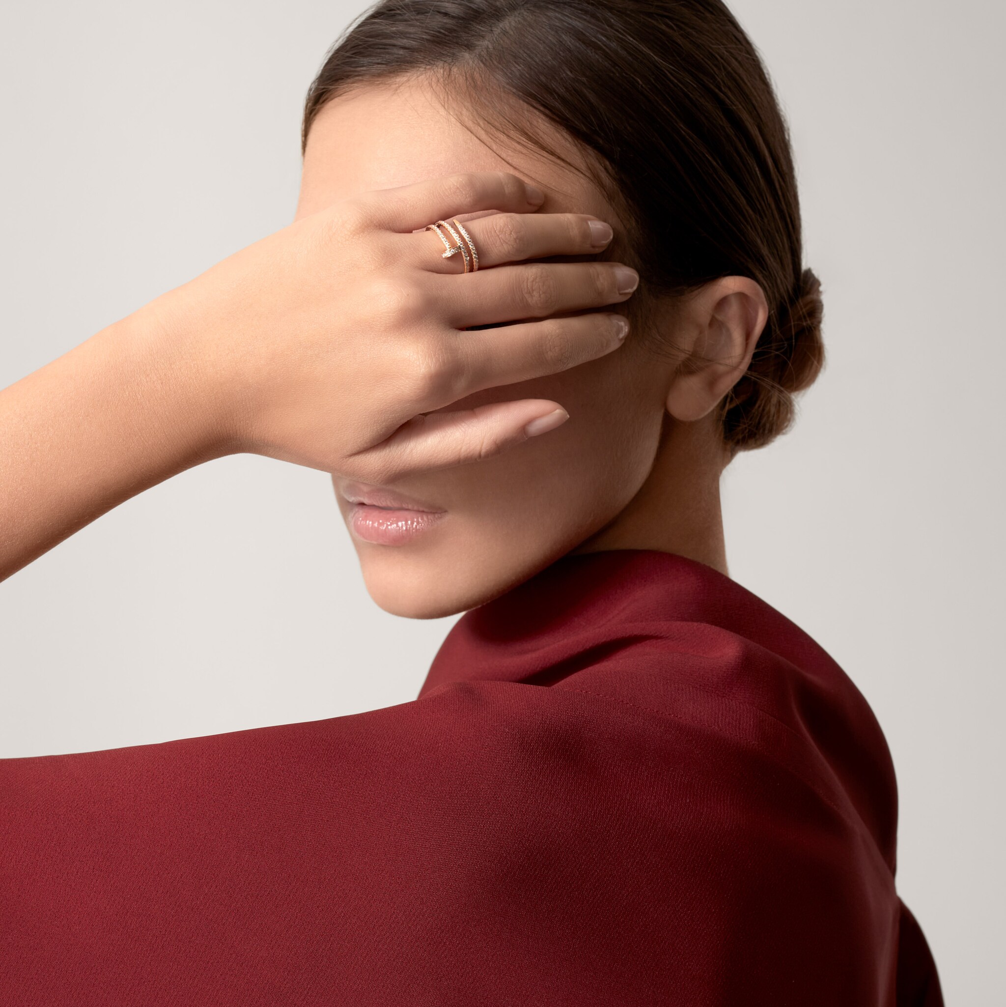 Juste un Clou ring, double, half-paved