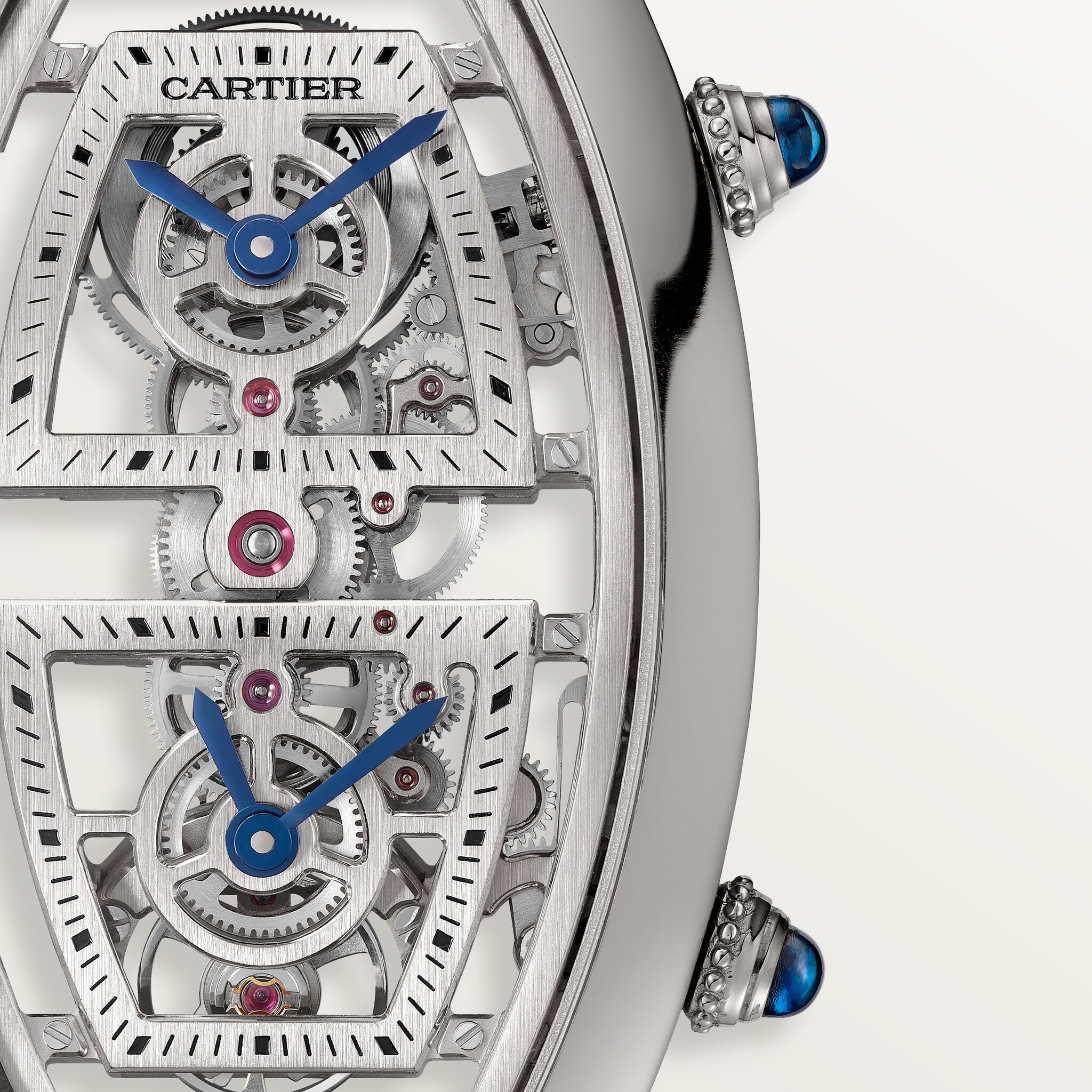 Tonneau skeleton watch