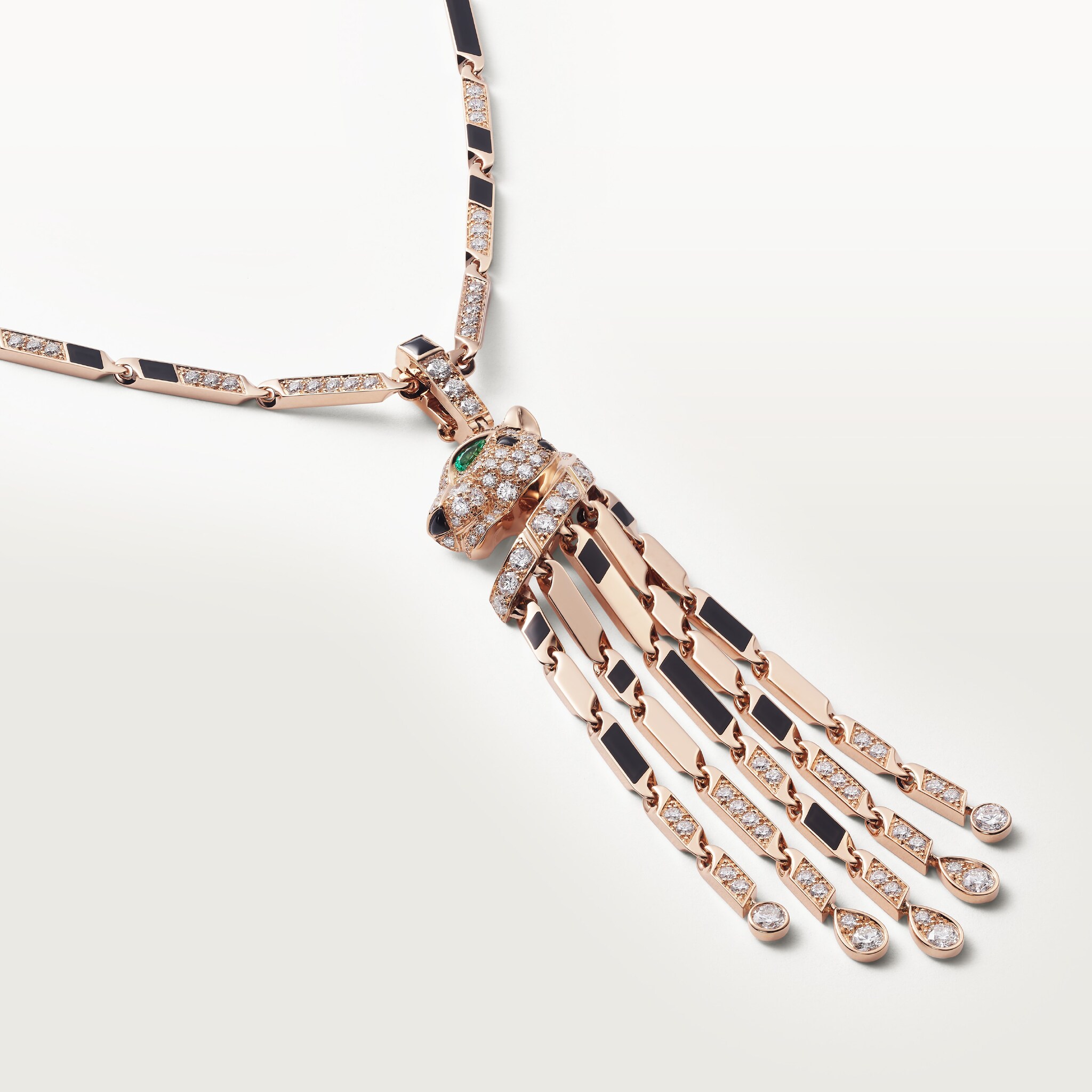 Panth&egrave;re de Cartier long necklace, small model, paved , image 7