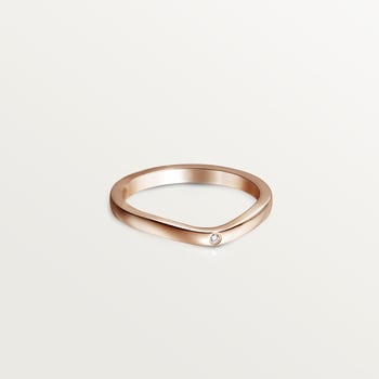 Ballerine wedding band, 2 mm width, 3 diamonds Ballerine wedding band, 2 mm width, 3 diamonds