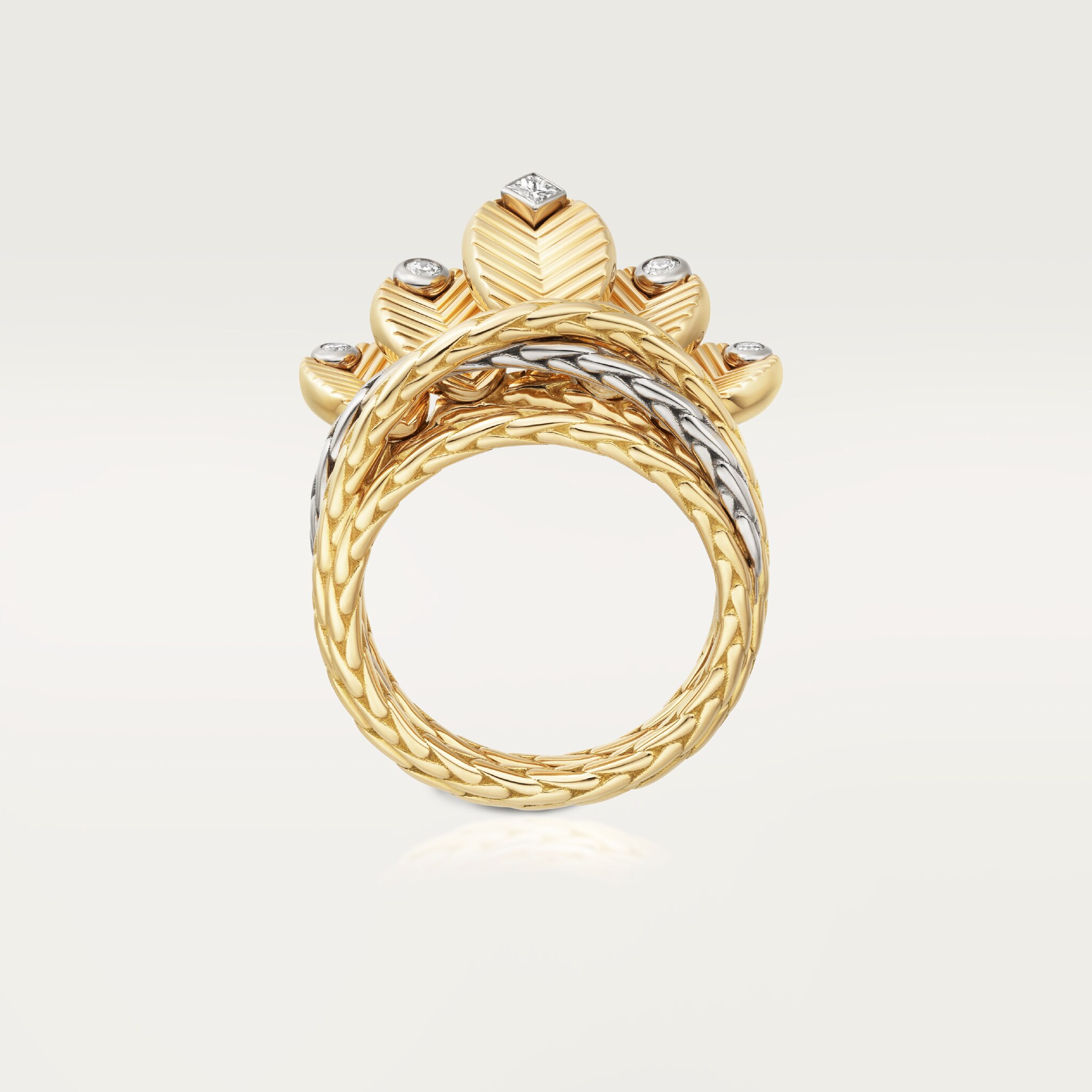 Grain de Caf&eacute; ring, diamonds, image 5